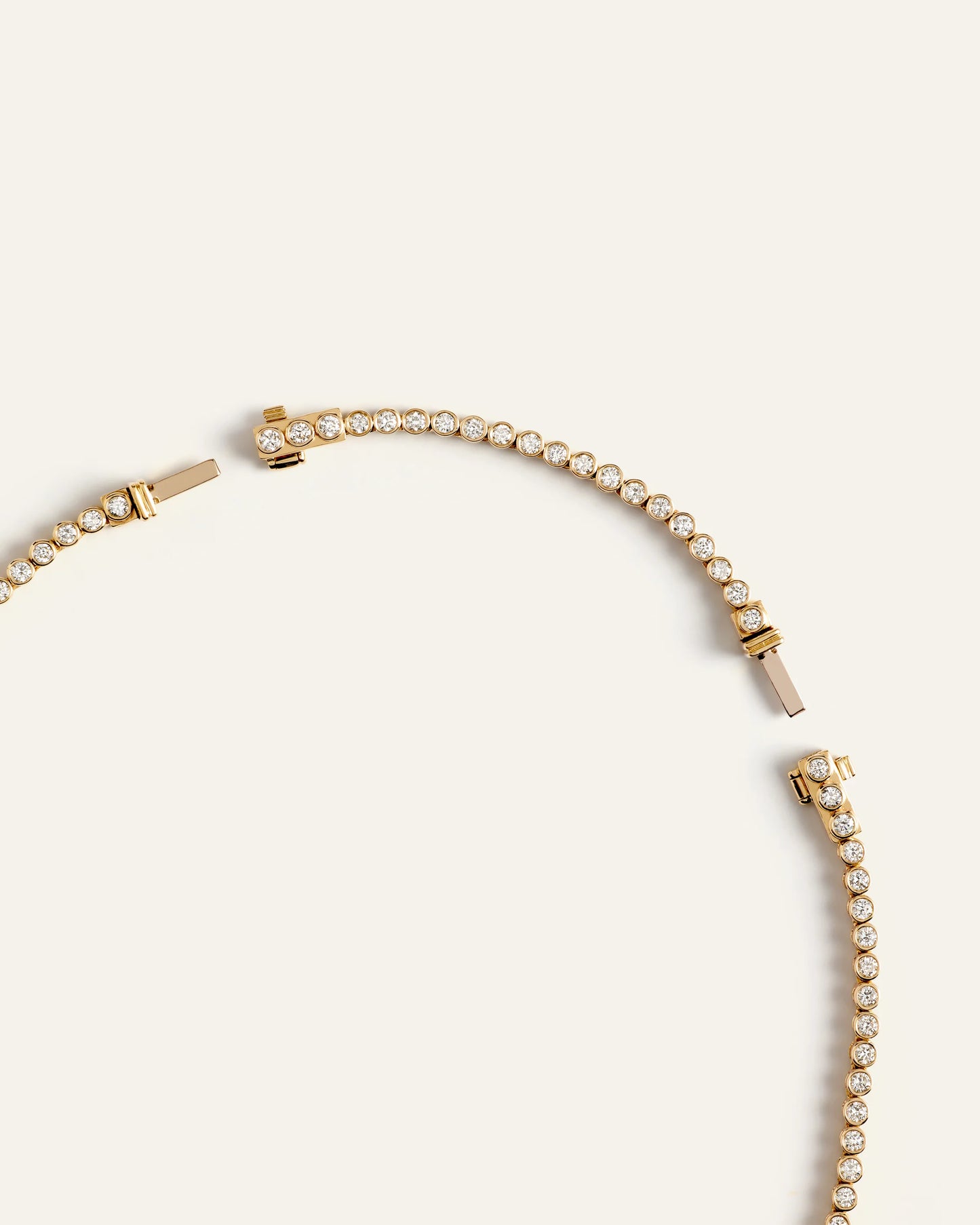 14K Gold Lab Grown Diamond Bezel Set Graduated Tennis Necklace - 7ctw - One Size / Yellow Gold