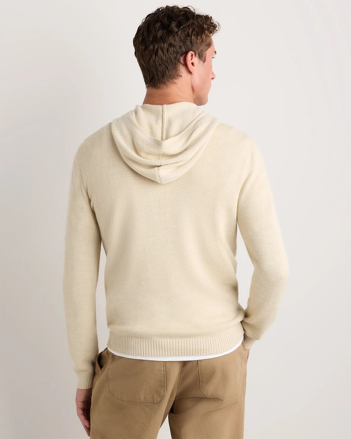 Alpaca-Wool Hooded Sweater - S / Heather Navy