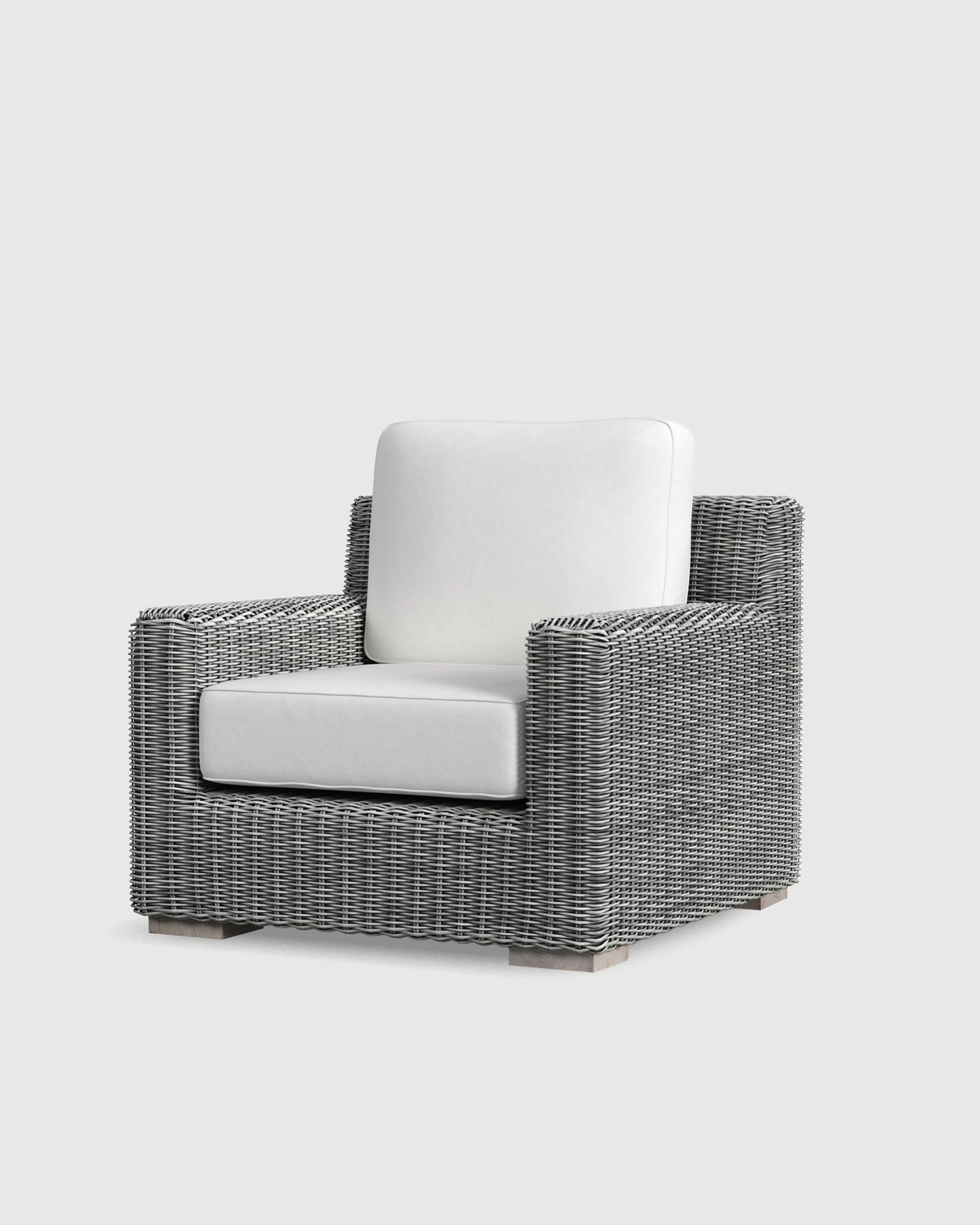 Classic All-Weather Wicker Outdoor Lounge Chair - One Size / Natural Weave