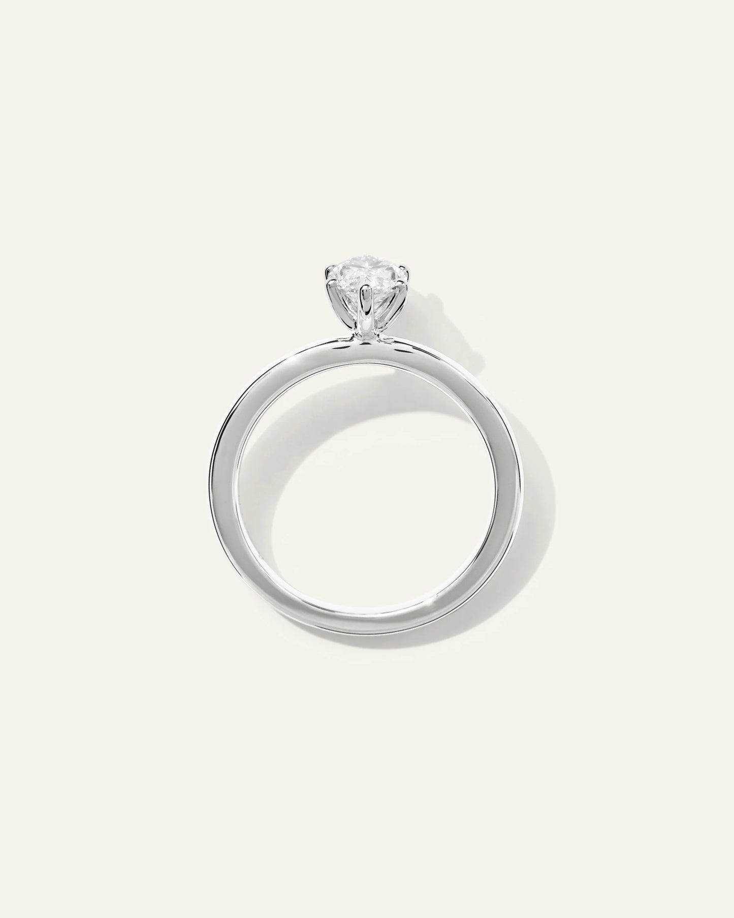 Lab Grown Diamond Marquise Comfort Fit Engagement Ring - 1ct - 4 / Yellow Gold