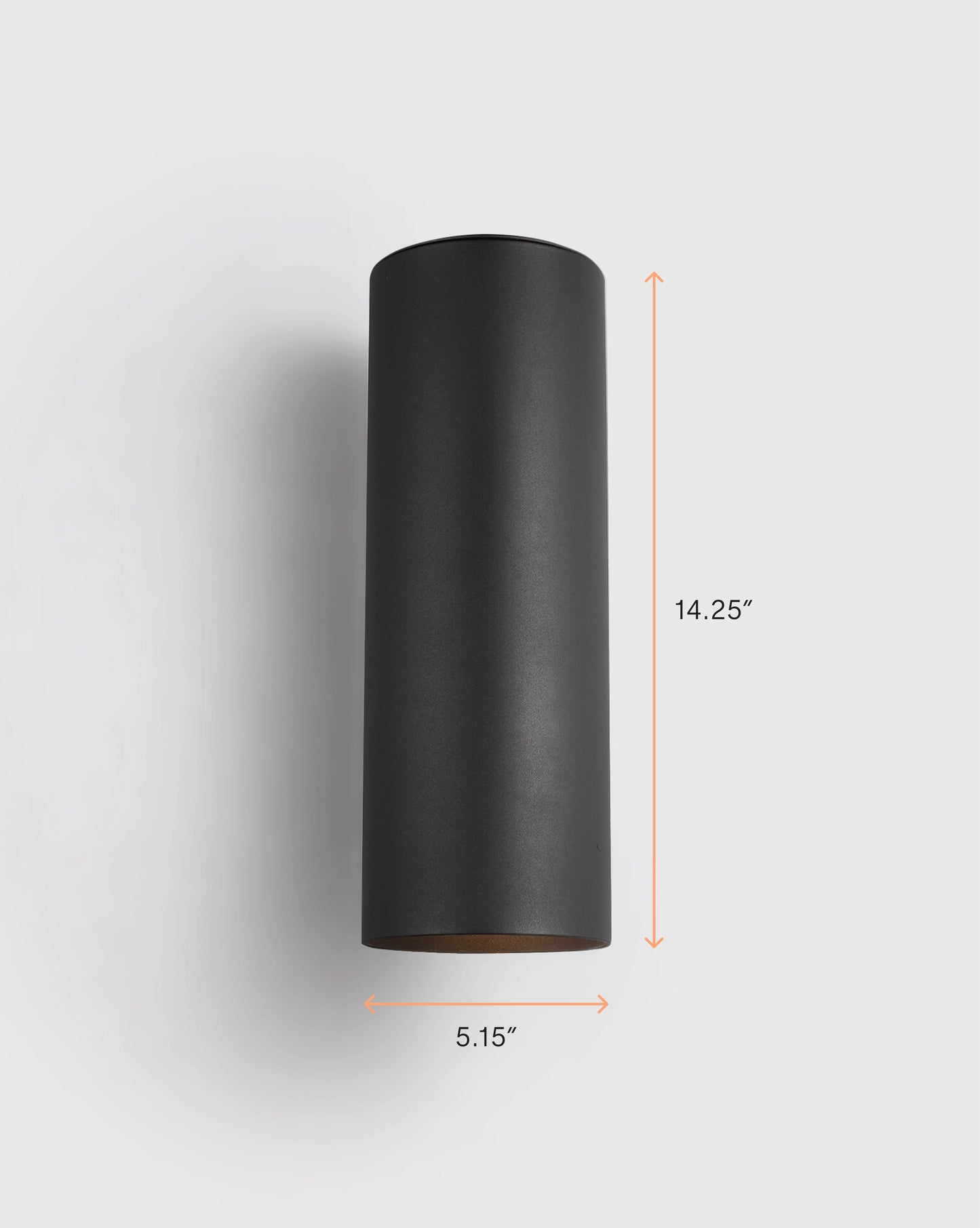 Outdoor Aluminum Cylinder Wall Sconce - One Size / Black