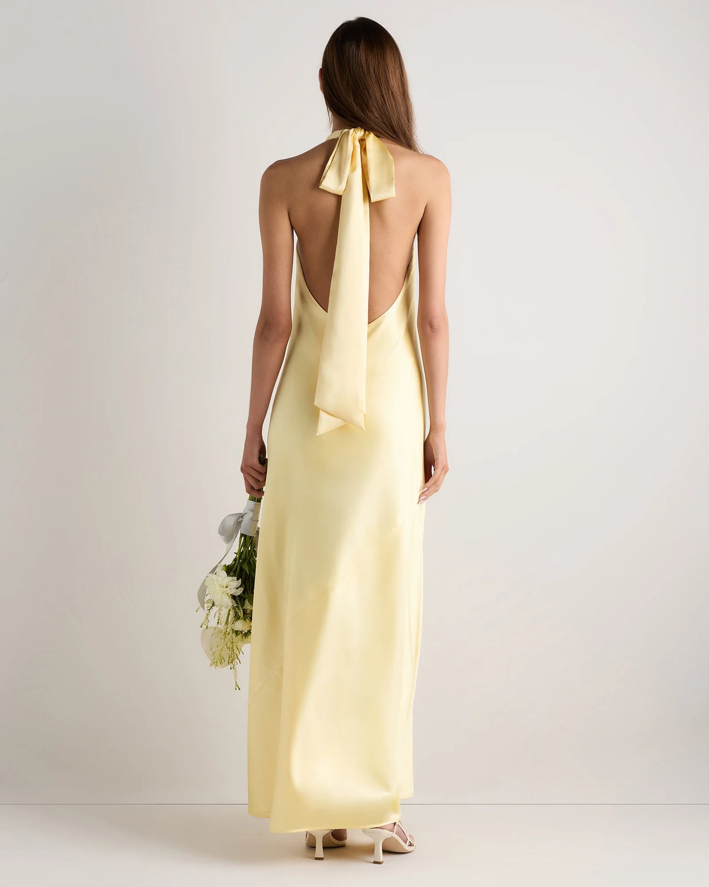 Catalina Stretch Satin Dress - 0 / Garden Sage Green