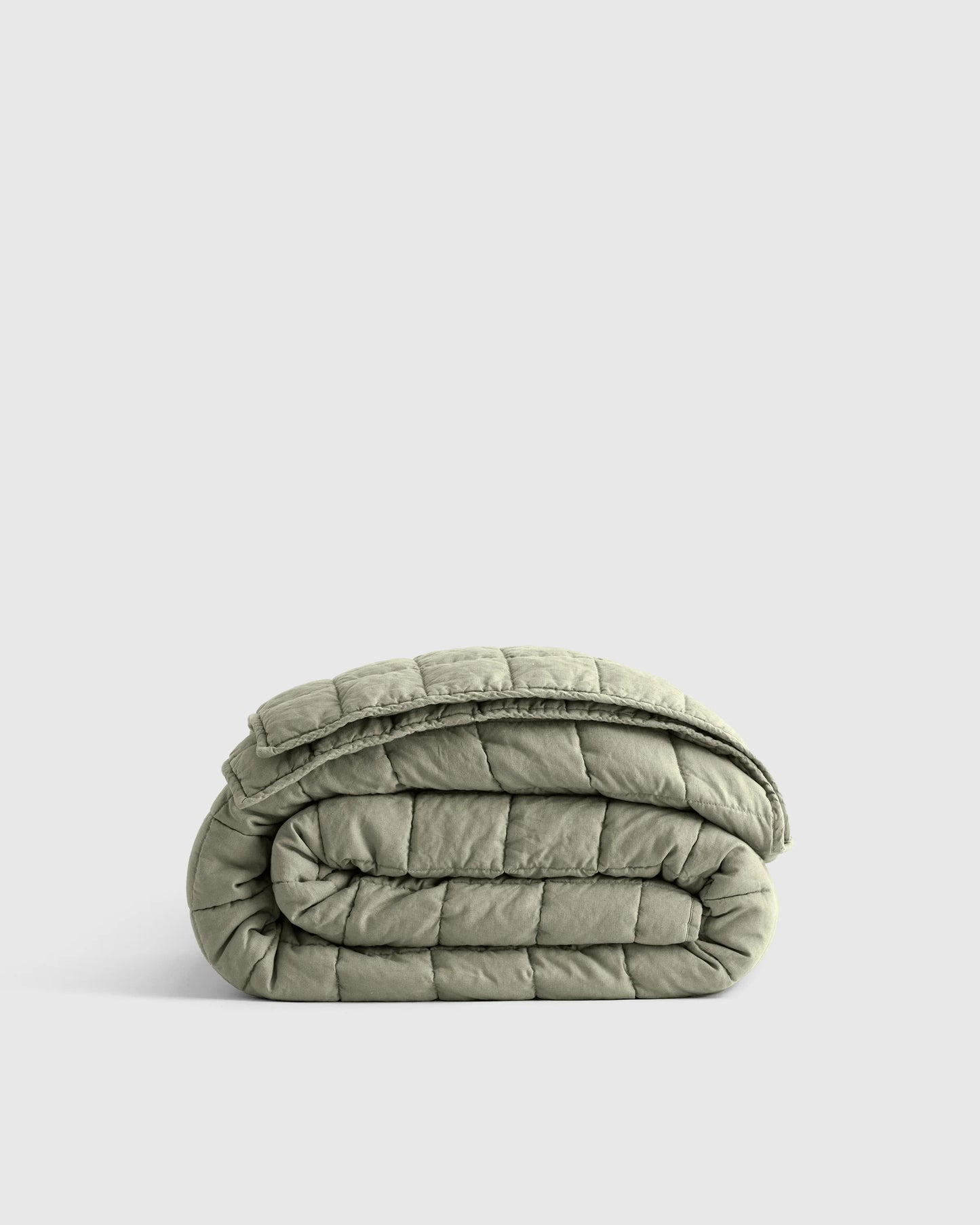 European Linen Box Quilt - Twin / Dusty Mauve
