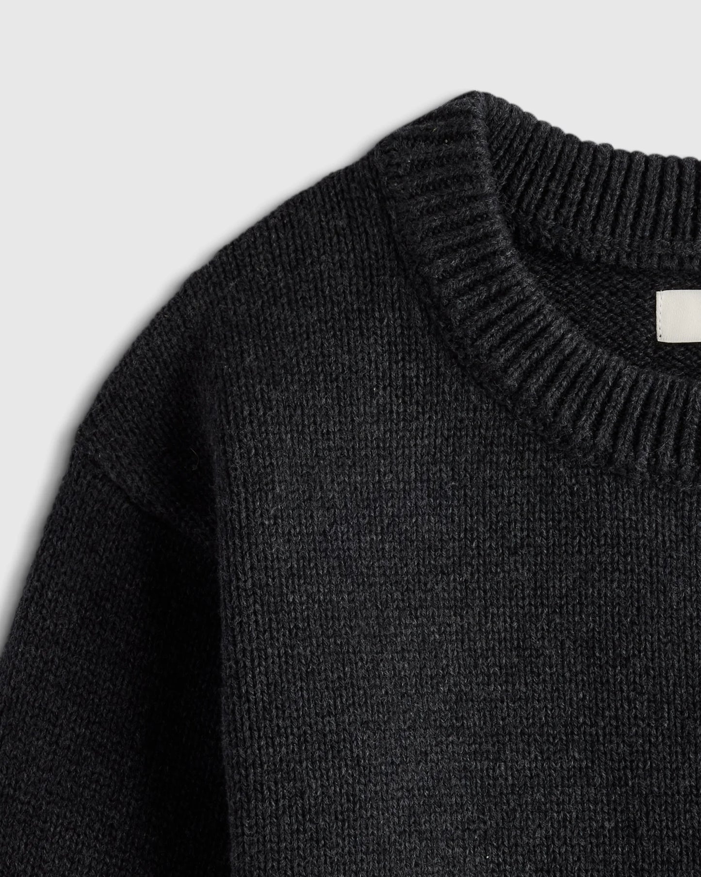 100% Organic Cotton Crewneck Sweater - 9-12M / Navy/White