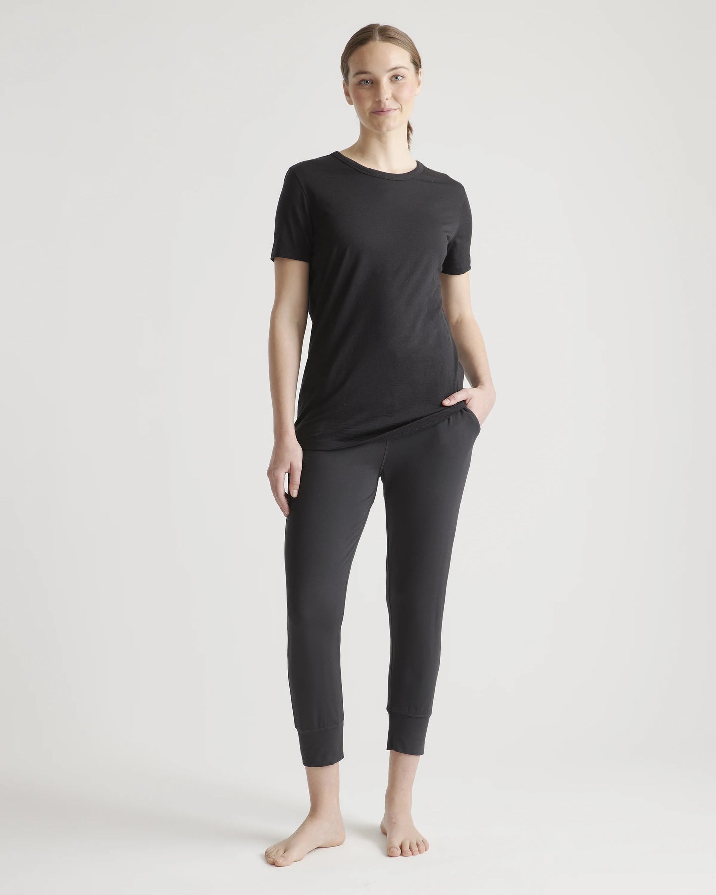 100% Merino Wool All-Season Base Layer Tee - XS / Sea Spray Green