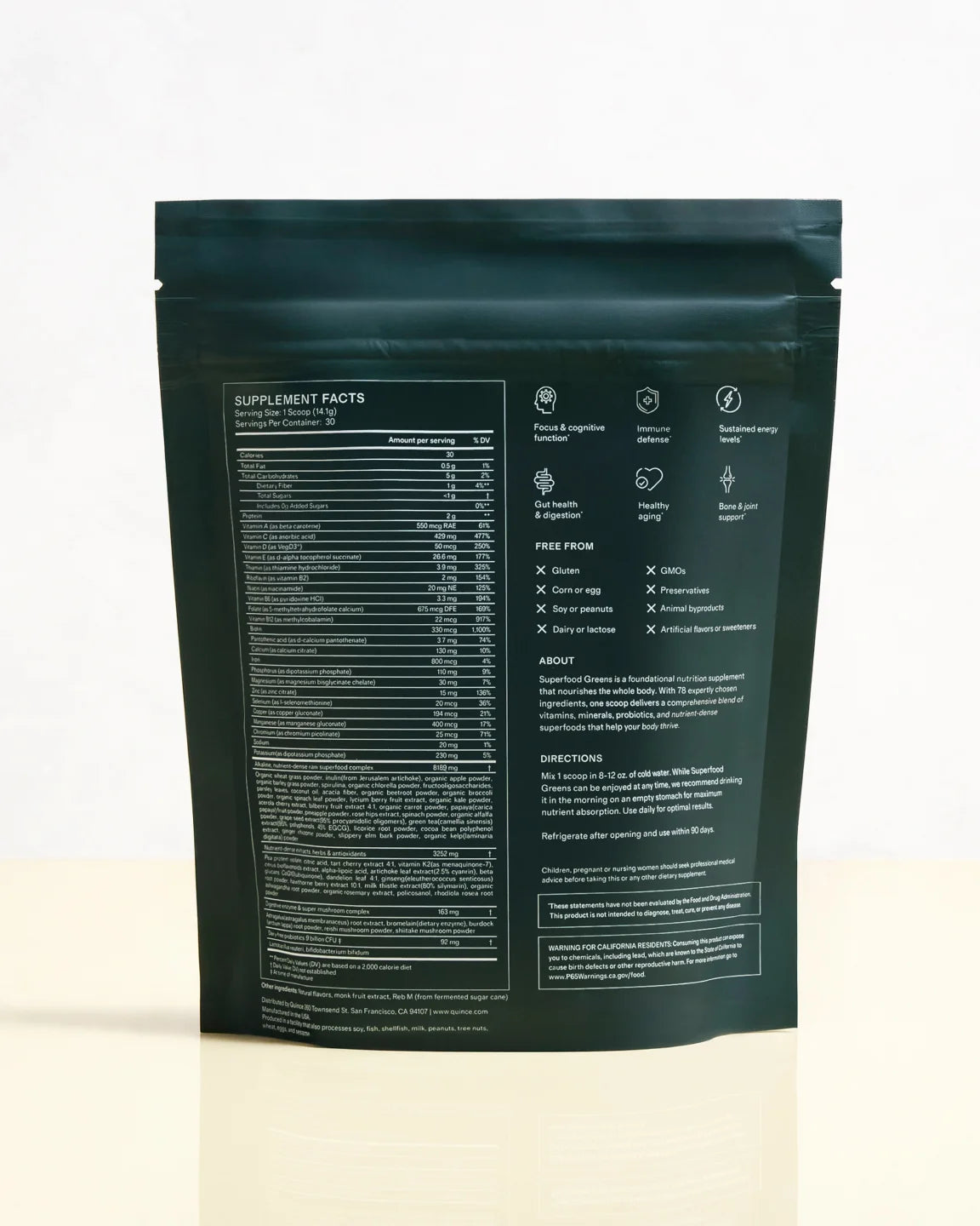Daily Superfood Greens - One Size / No Color