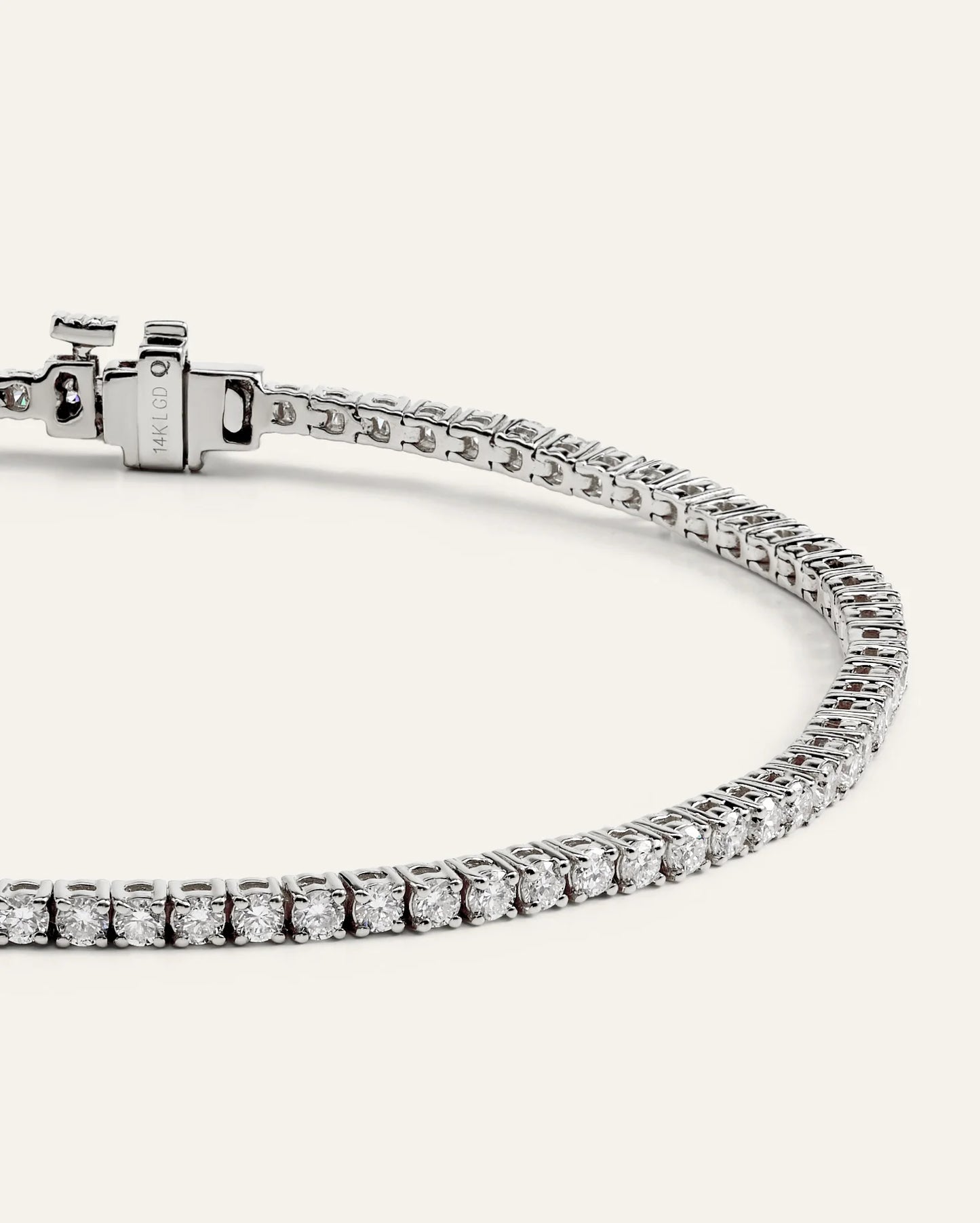 14K Gold Lab Grown Diamond Tennis Bracelet - 2ctw - 6.5" / Yellow Gold
