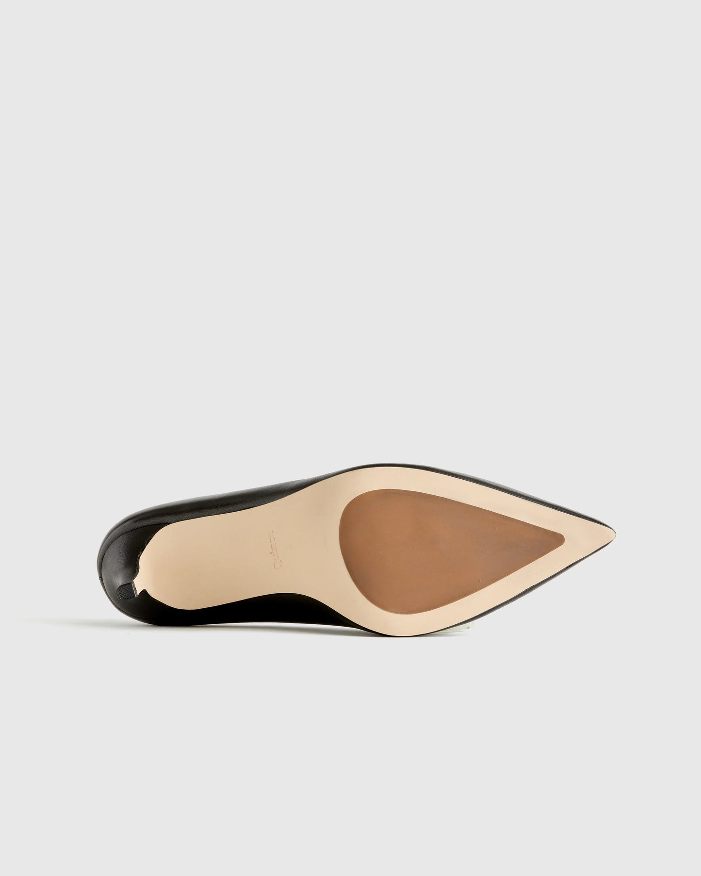 Italian Leather 75mm Pointy Toe Pump - 5 / Cashew