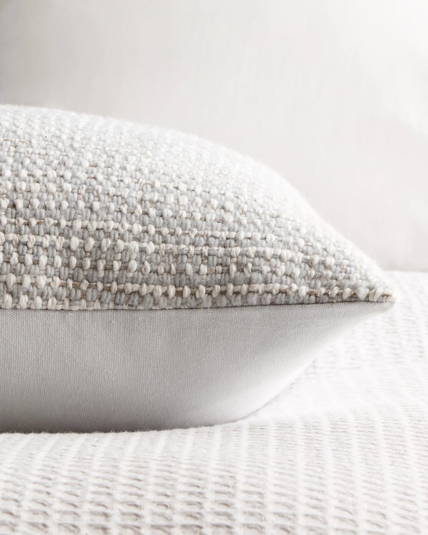 Wool Linen Textured Pillow Cover - 20x20 / Ivory