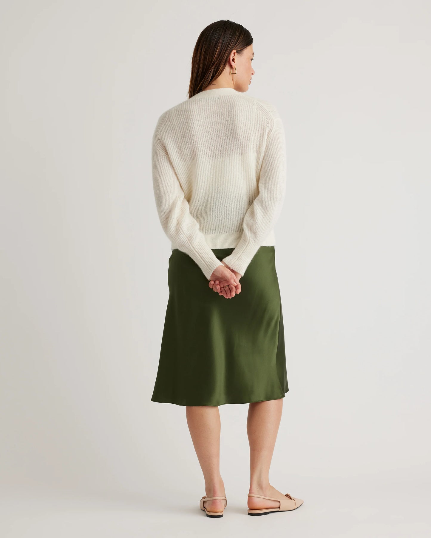 Baby Alpaca-Wool Cropped Cardigan - XS / Ivory
