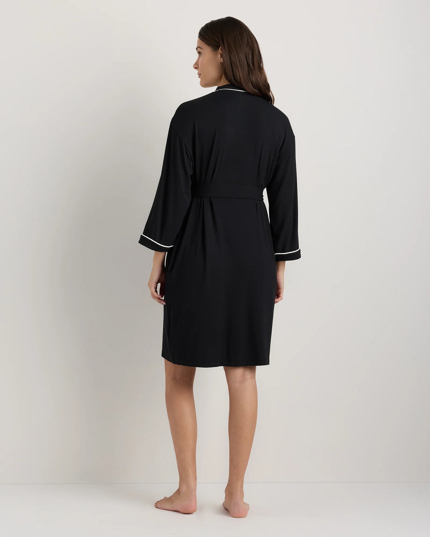 Bamboo Jersey Maternity Robe - XS / Deep Navy