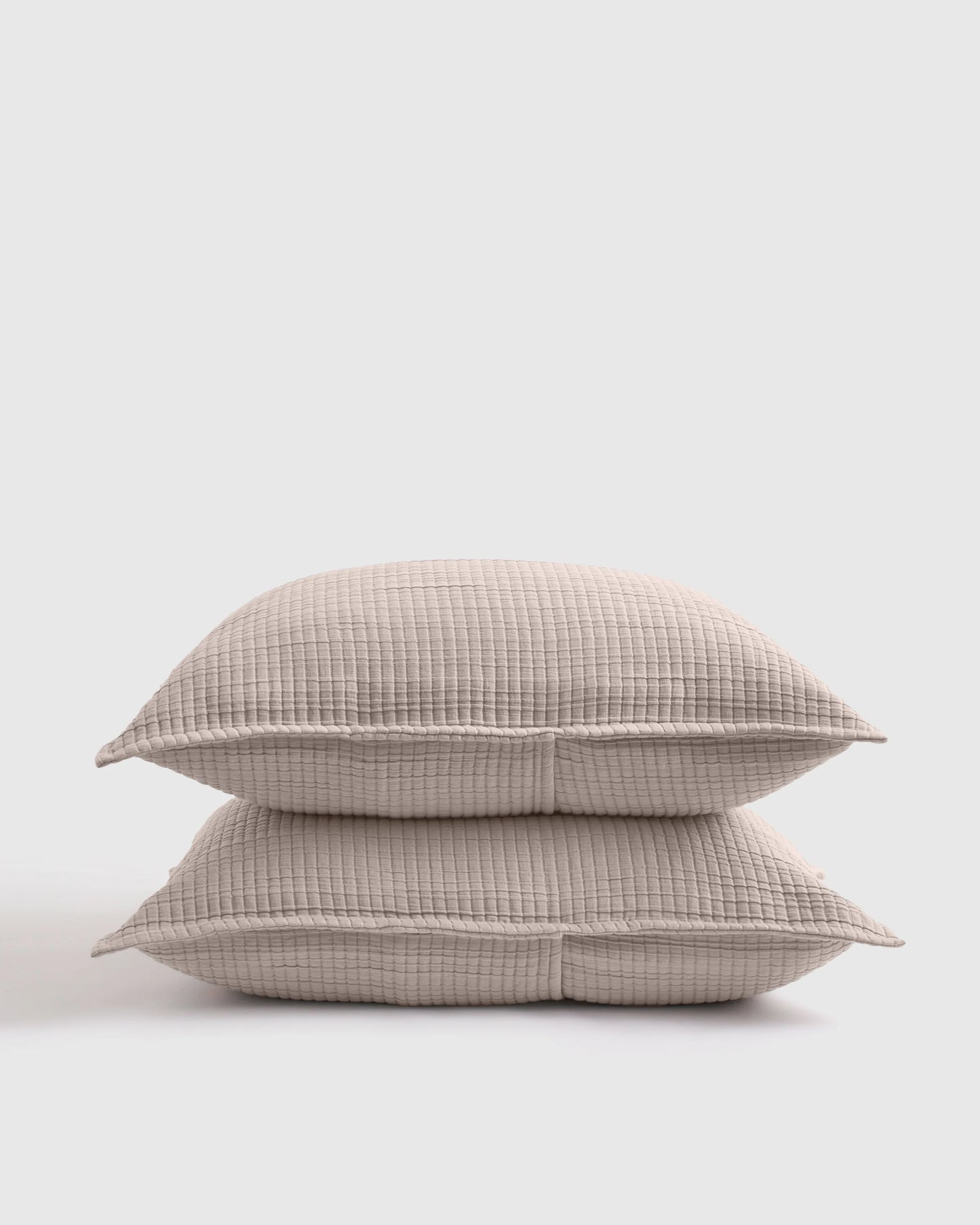 Organic Ribbed Cotton Shams - Standard / Toffee