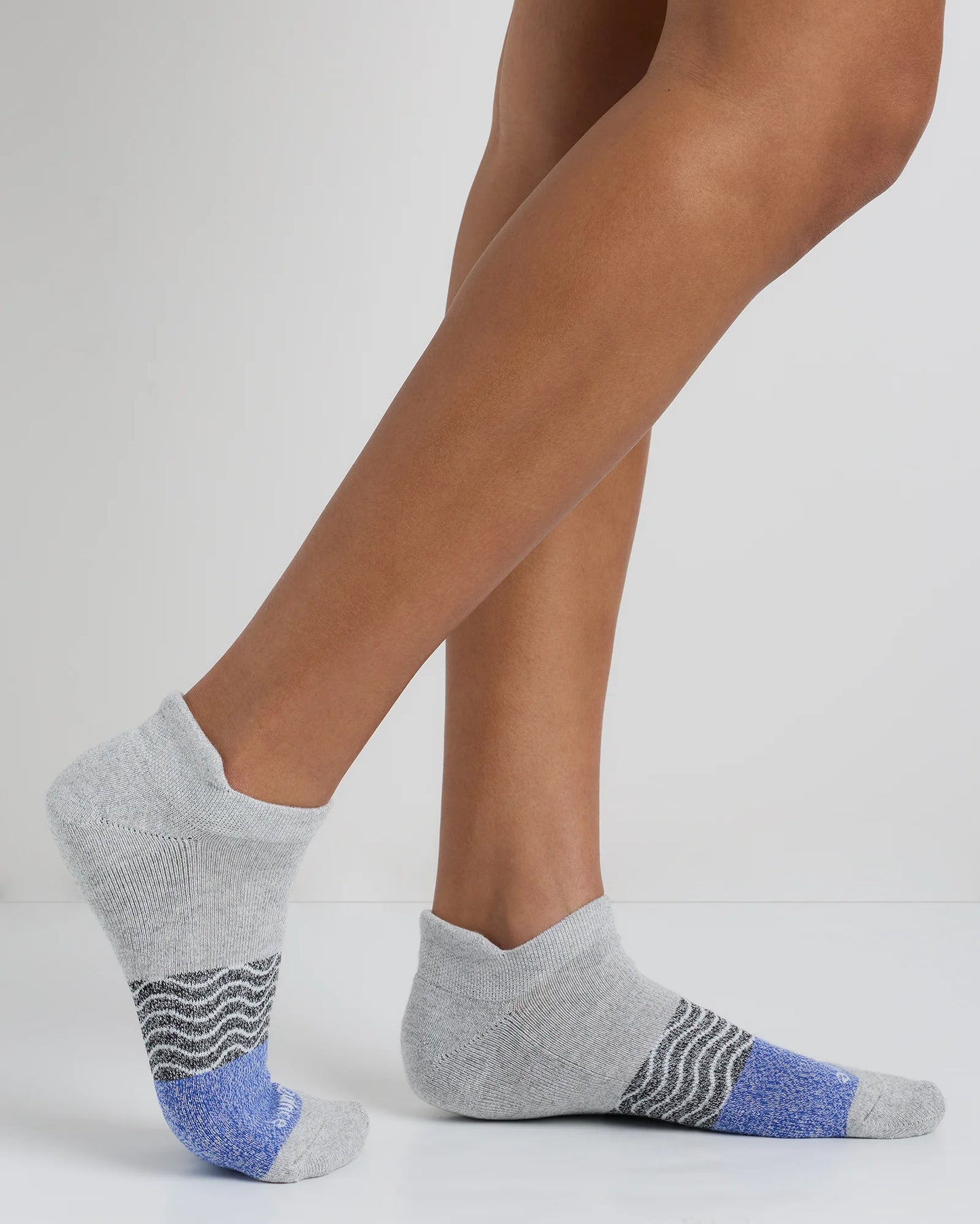 Everyday Cotton Tri-Block Marl Ankle Socks (4-pack) - S / Blue Purple Black Mix