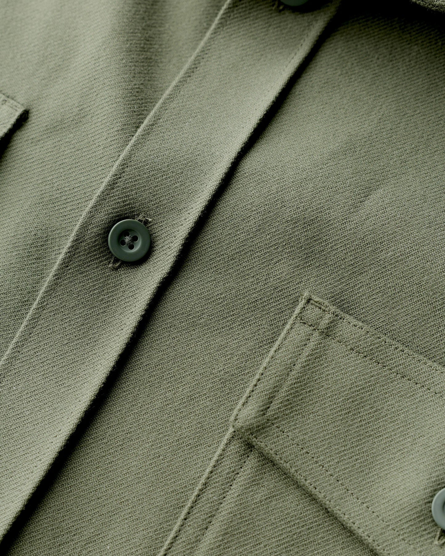 Brushed Cotton Wool Utility Overshirt - S / True Black