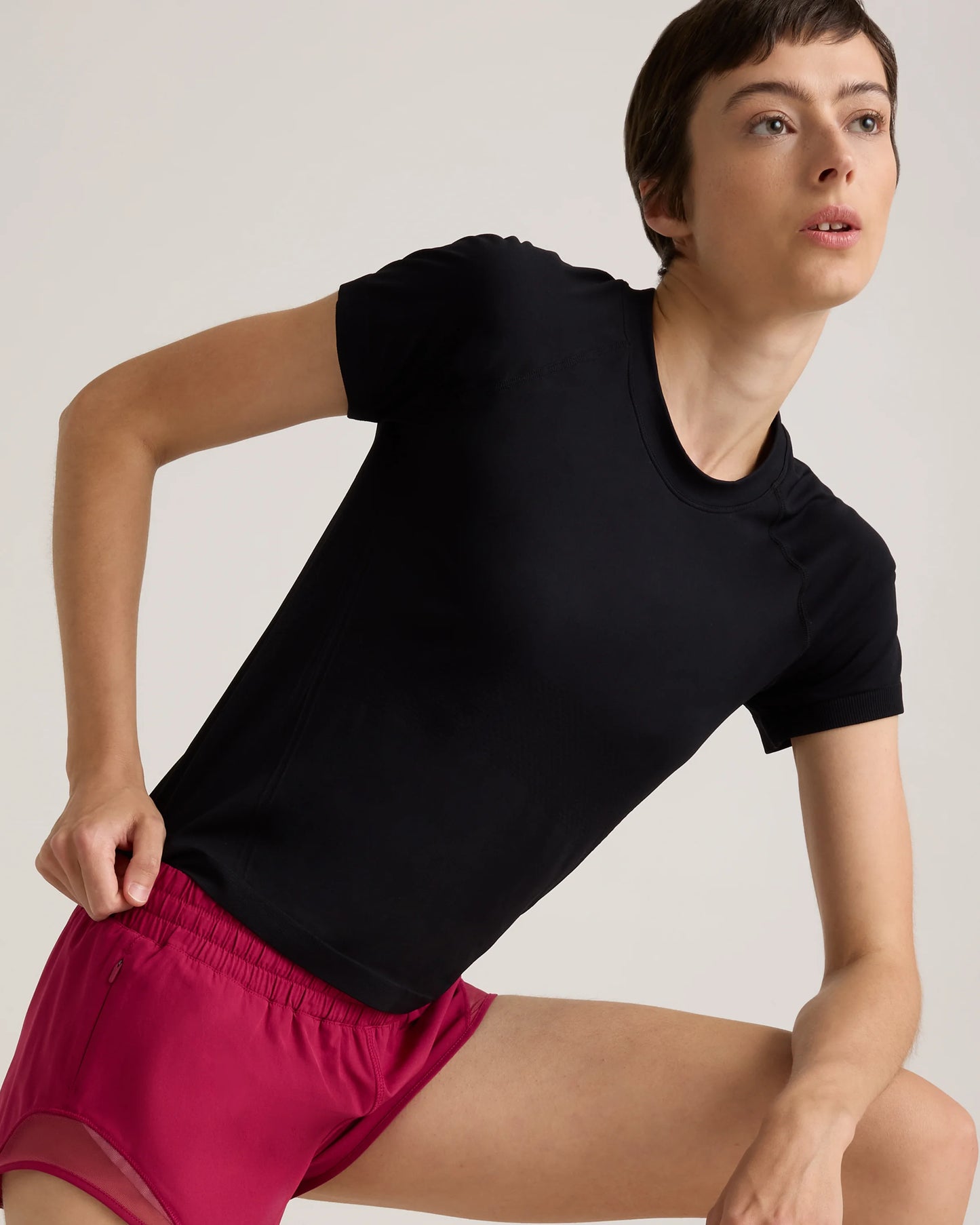Seamless Waist-Length Tee - XS / Azul Blue