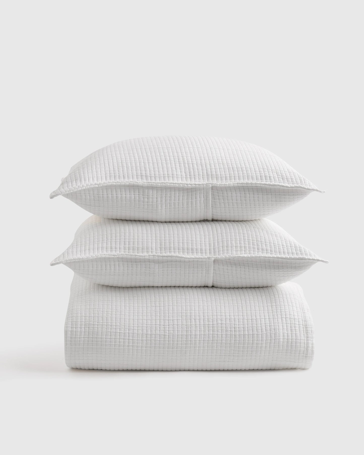 Organic Ribbed Cotton Coverlet Set - Twin / Toffee