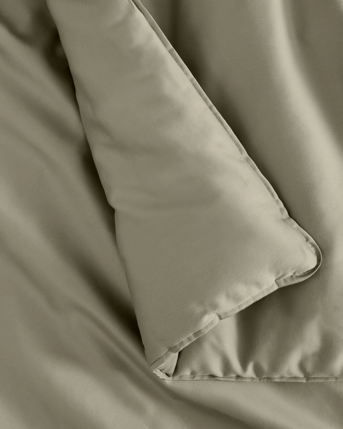 Organic Cotton Sateen Comforter Set - Twin / White