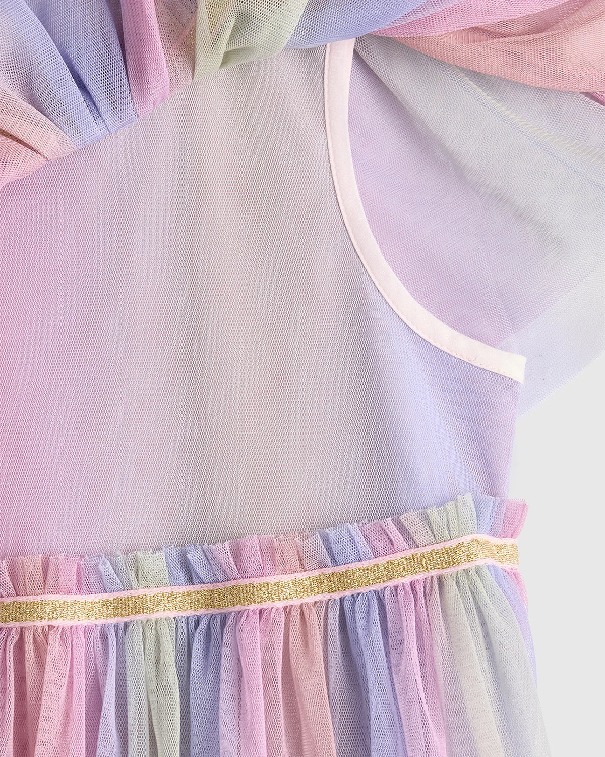 Recycled Tulle Tiered Dress - 6 / Pale Pink
