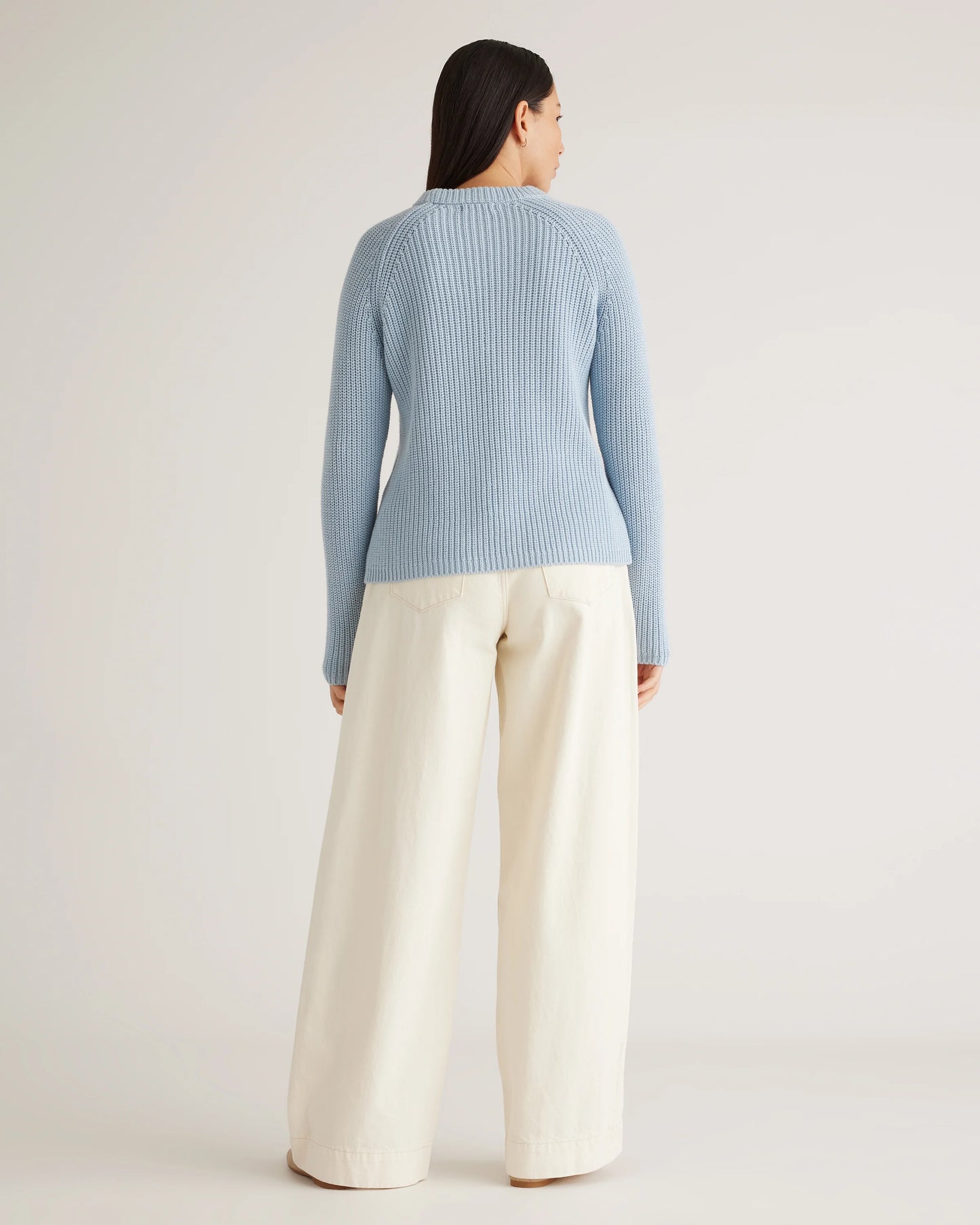100% Organic Cotton Fisherman Crew Sweater - XS / Sapphire Blue