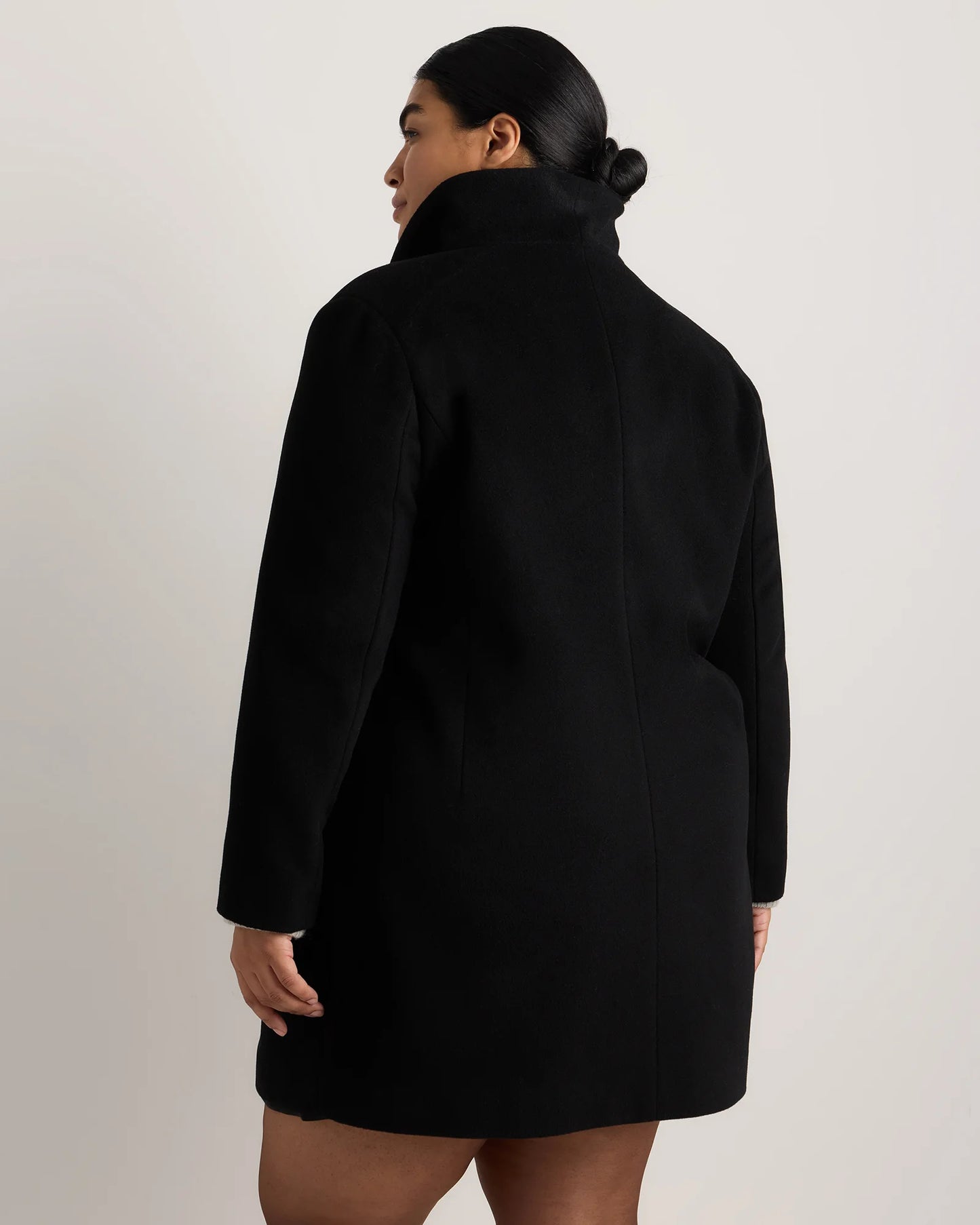 Wool Cashmere Cocoon Coat - 1X / Caramel