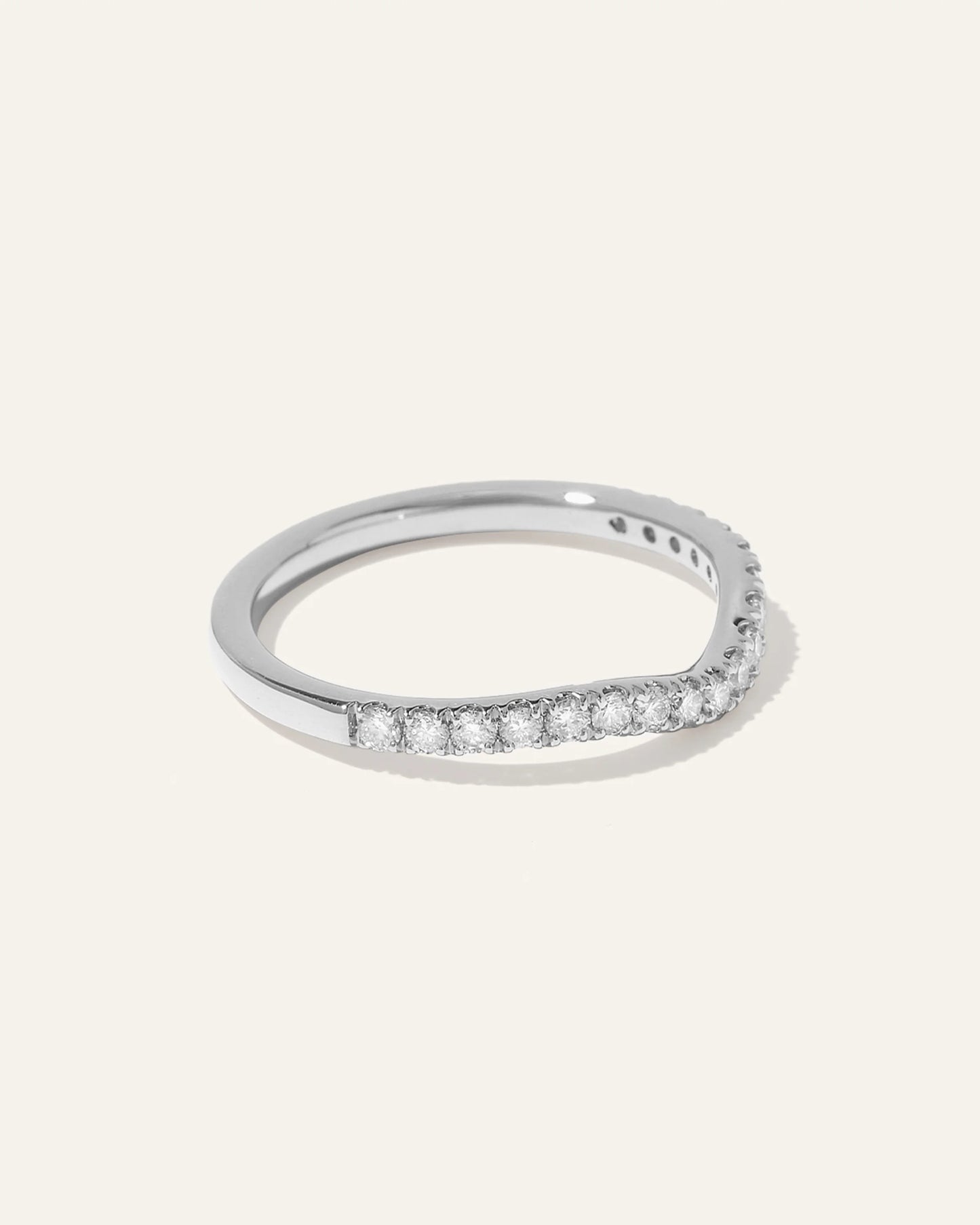 14K Gold Lab Grown Diamond Contoured Band - 4 / Yellow Gold