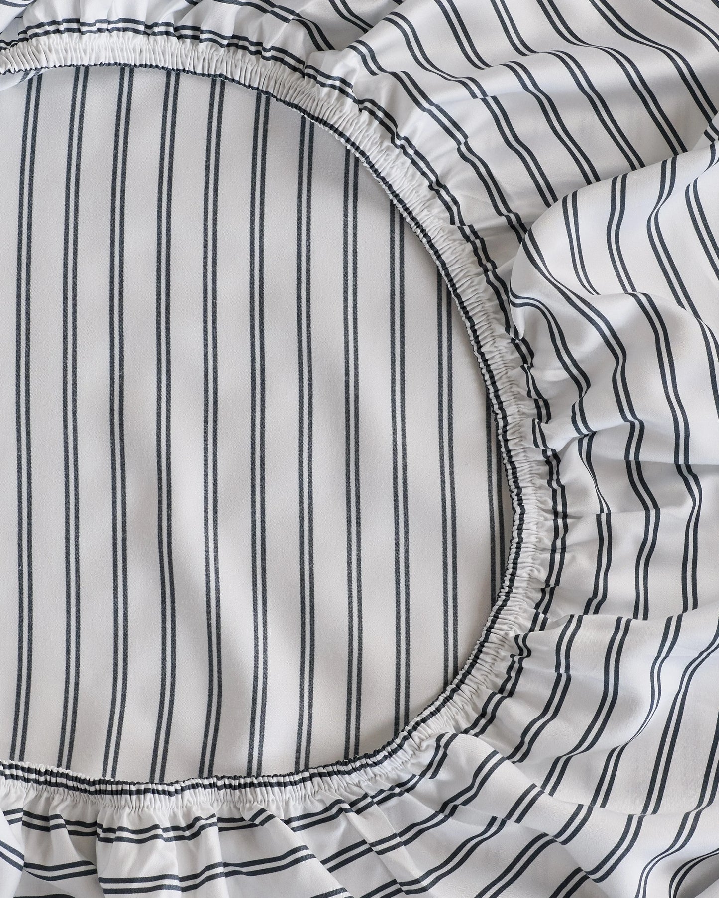 Bamboo Stripe Fitted Sheet Set - Twin / Double Stripe Espresso
