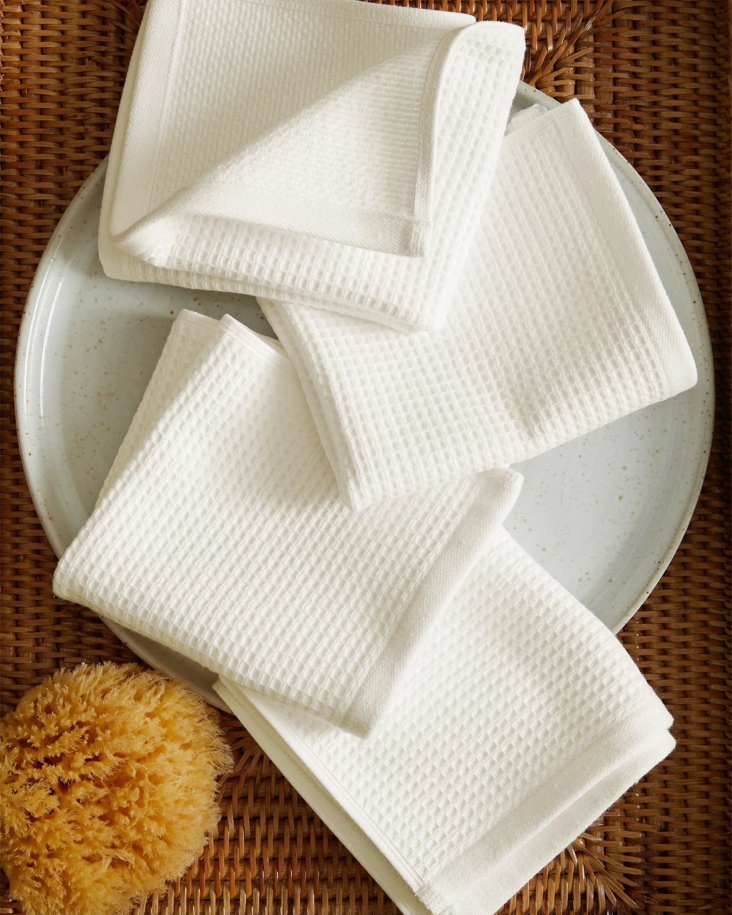 Turkish Waffle Terry Bath Towel Bundle - One Size / White