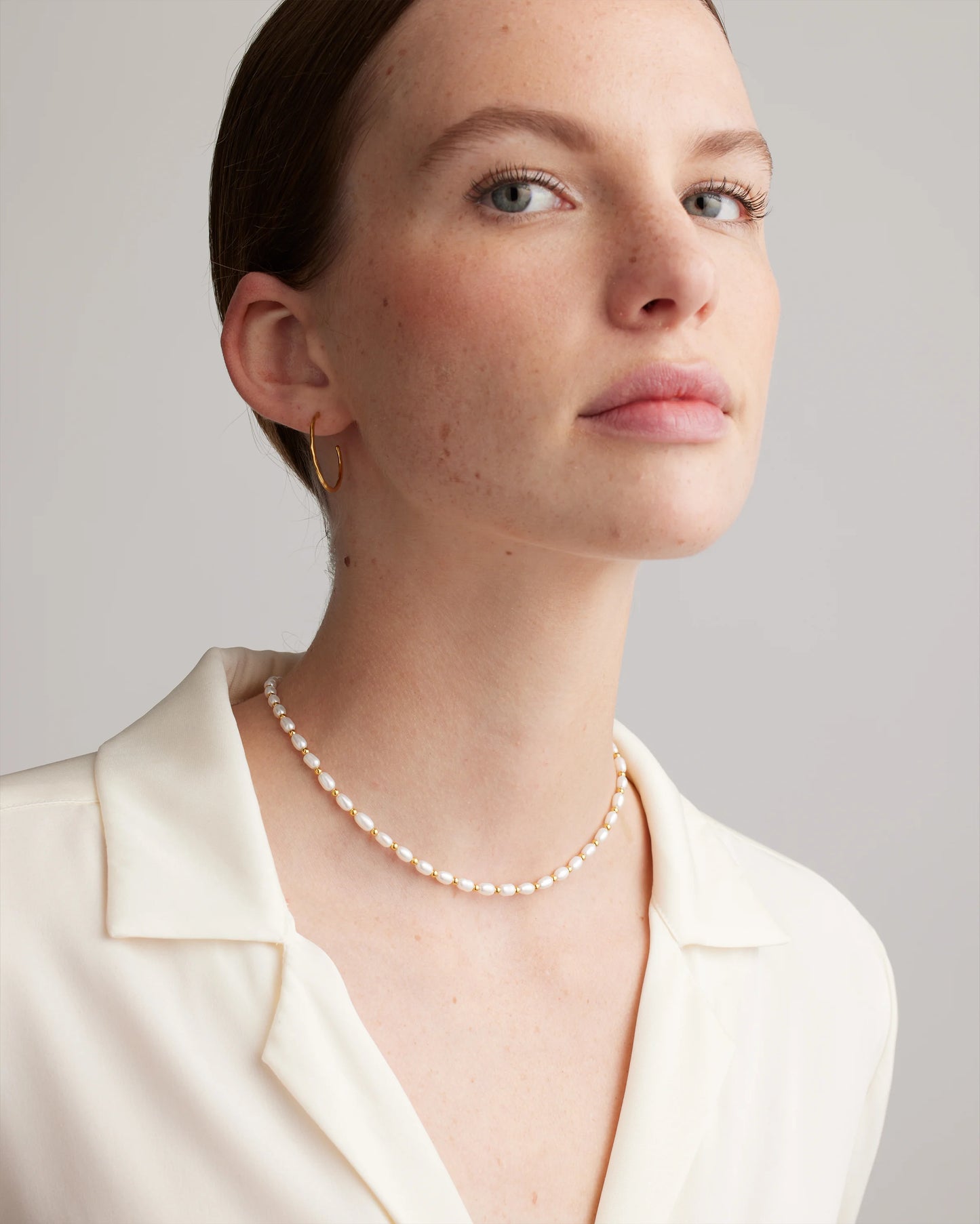 Seed Pearl Beaded Necklace - One Size / Gold Vermeil
