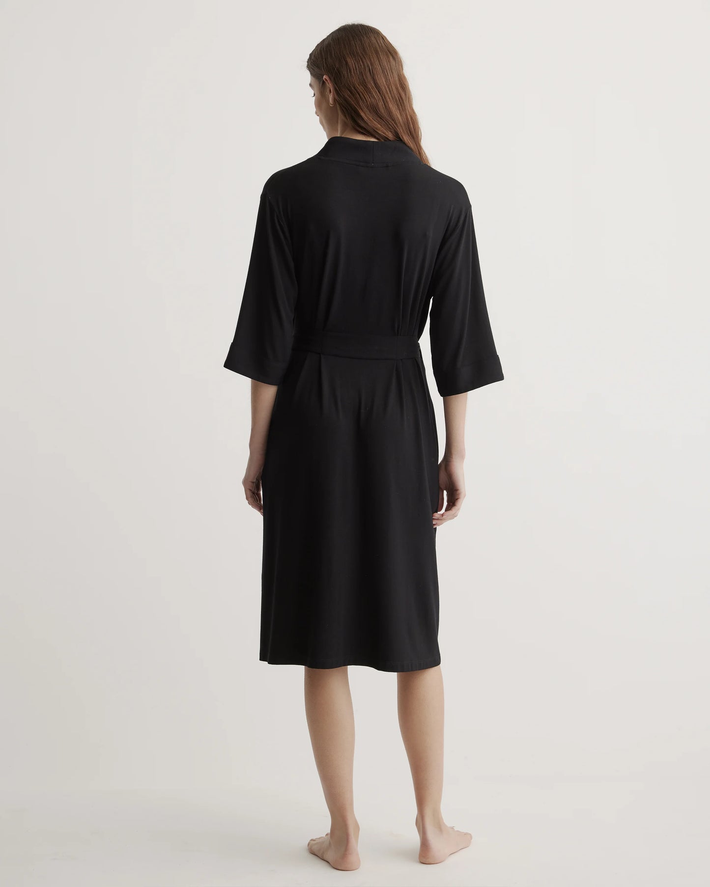 Bamboo Jersey Robe - XS / Black