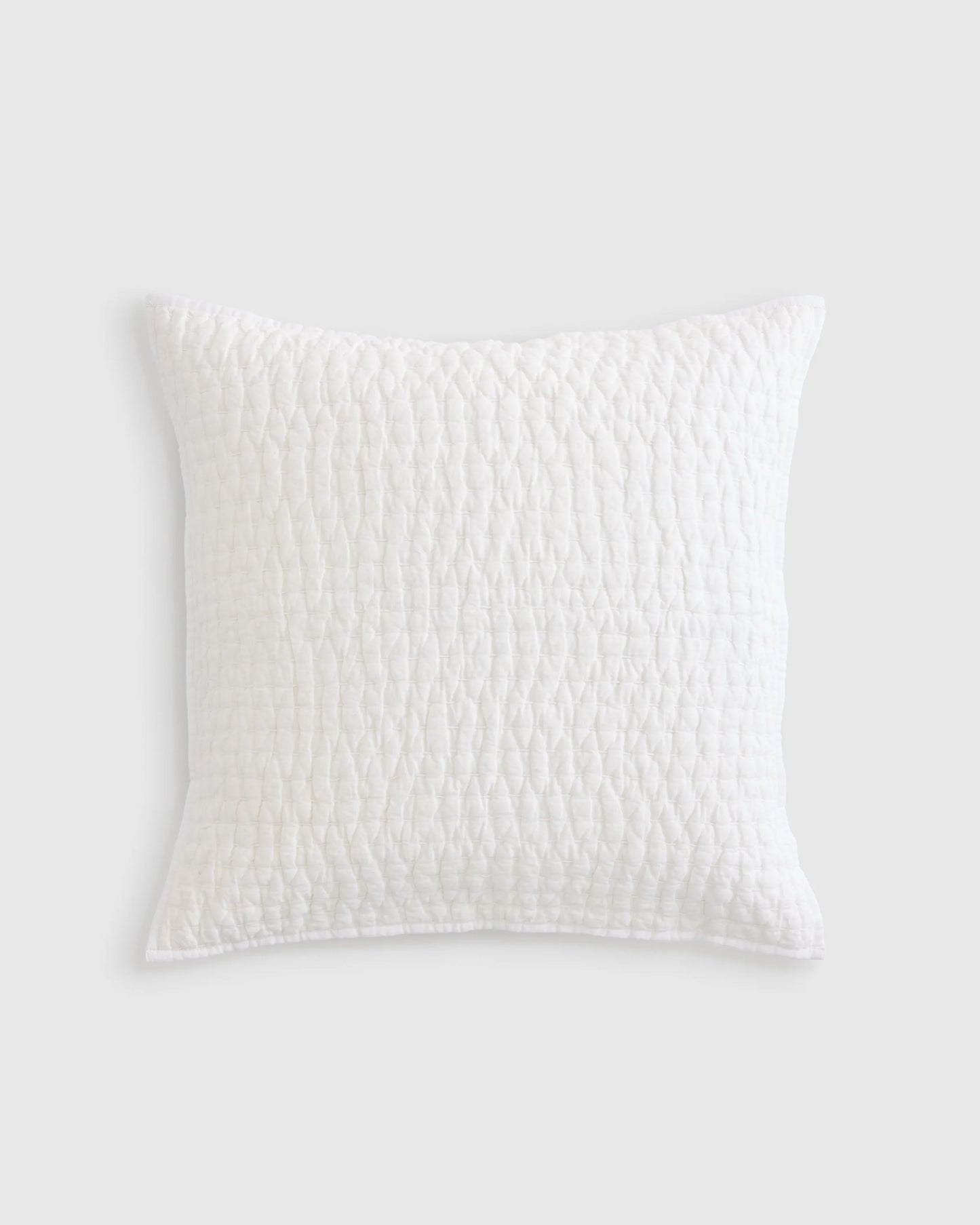 European Linen Cotton Stitch Quilted Euro Sham - Euro / Orchid