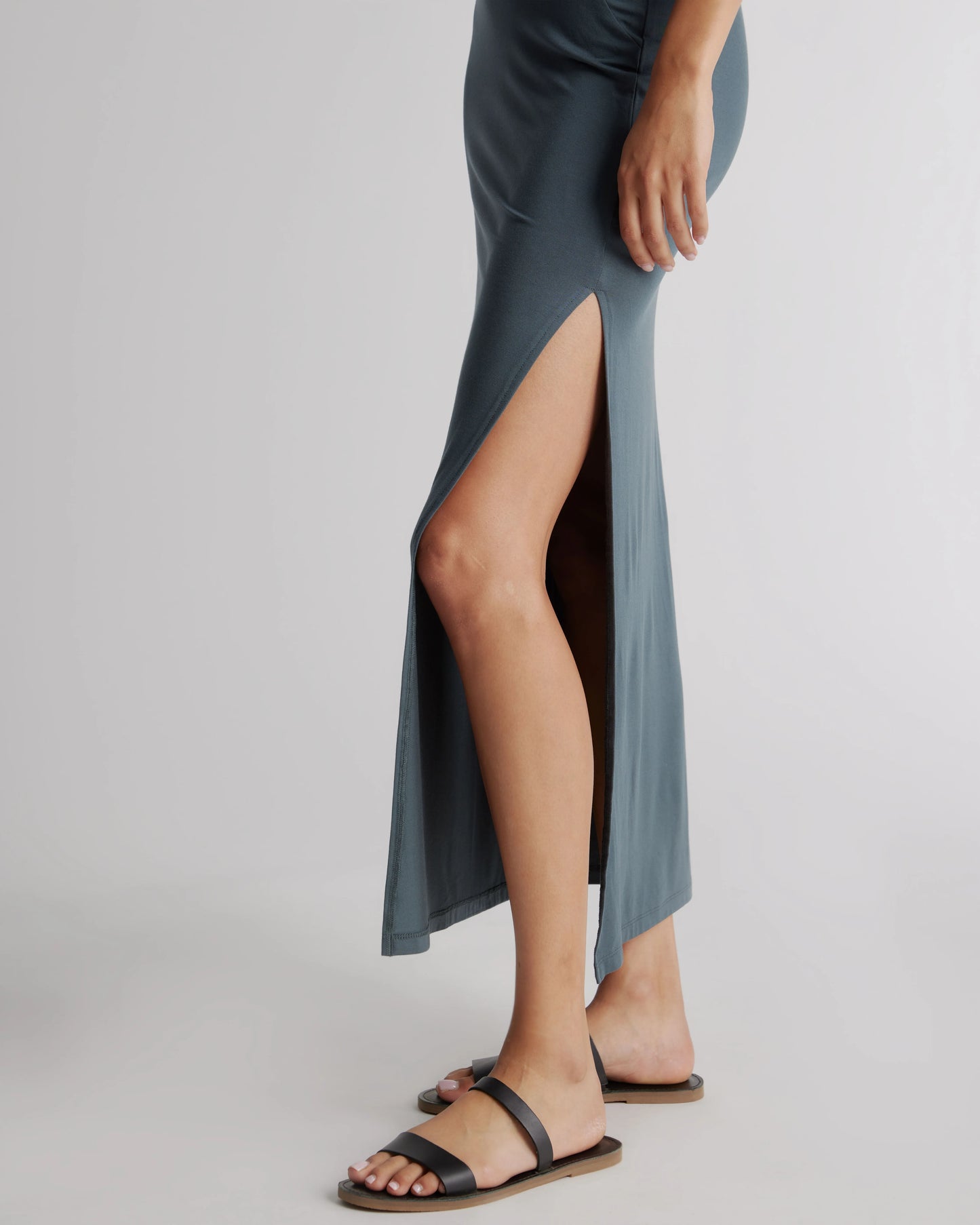 Tencel Jersey Tank Maxi Dress - XS / Brown