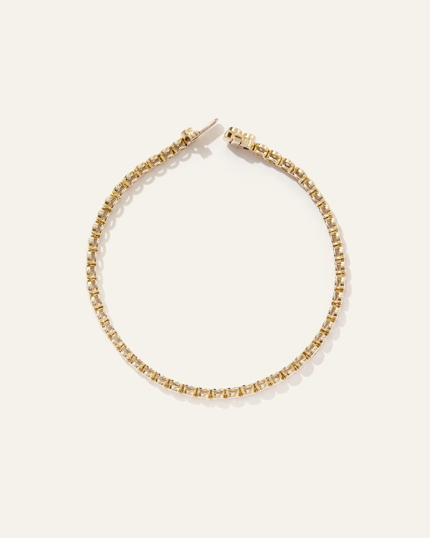 14K Gold Lab Grown Diamond Bezel Set Tennis Bracelet - 2ctw - 6.5" / Yellow Gold