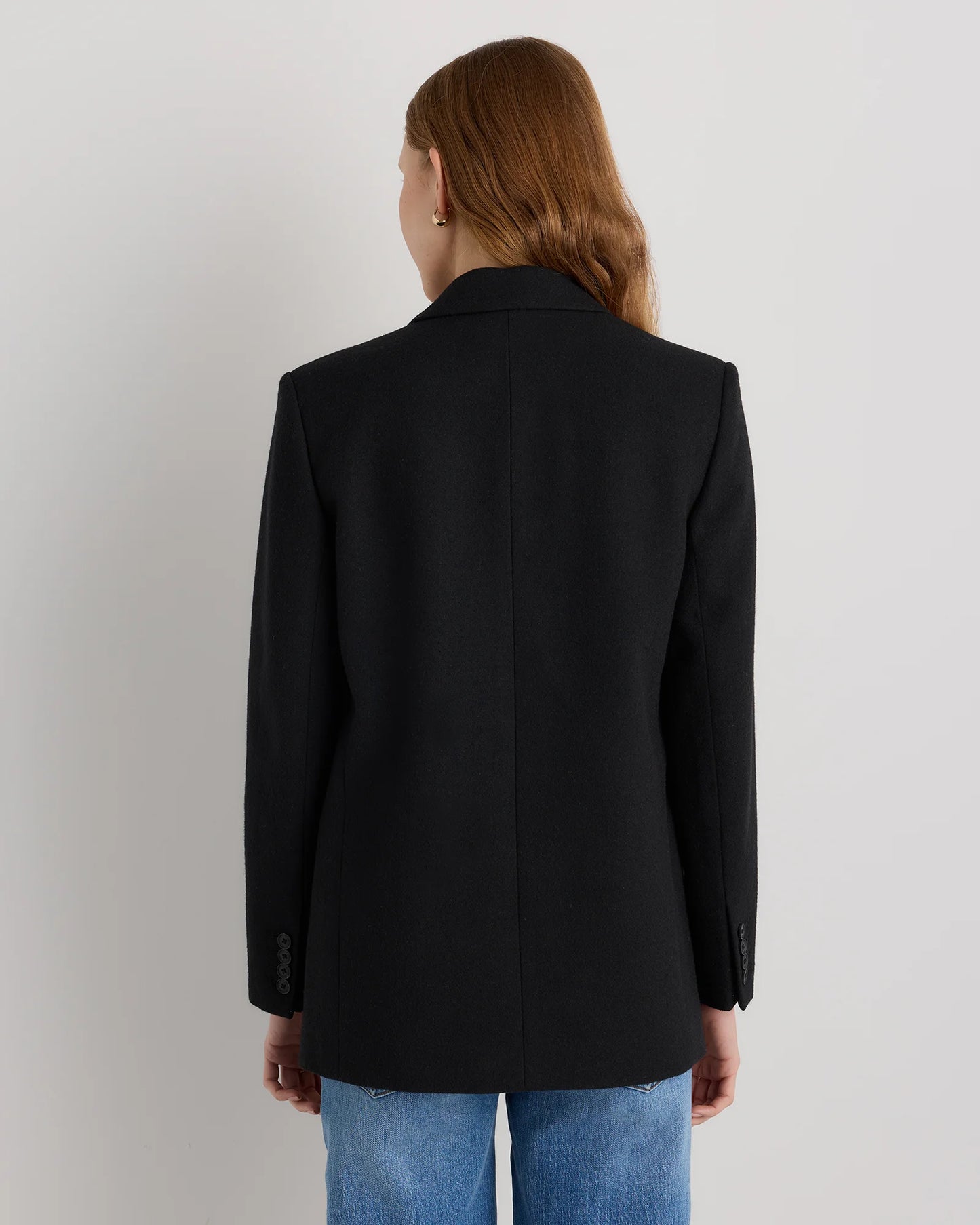 Italian Wool Oversized Blazer - XS / Textured Brown
