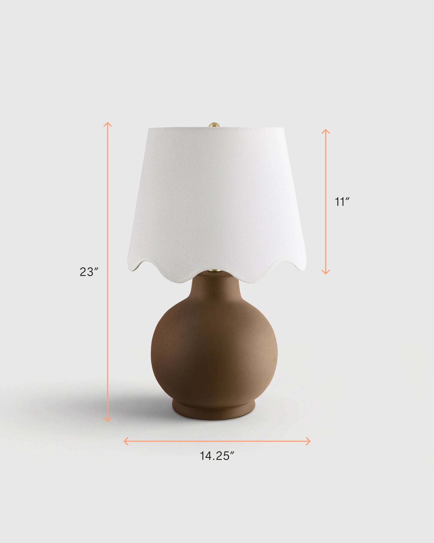 Coastal Ceramic Table Lamp with Scallop Shade - One Size / White