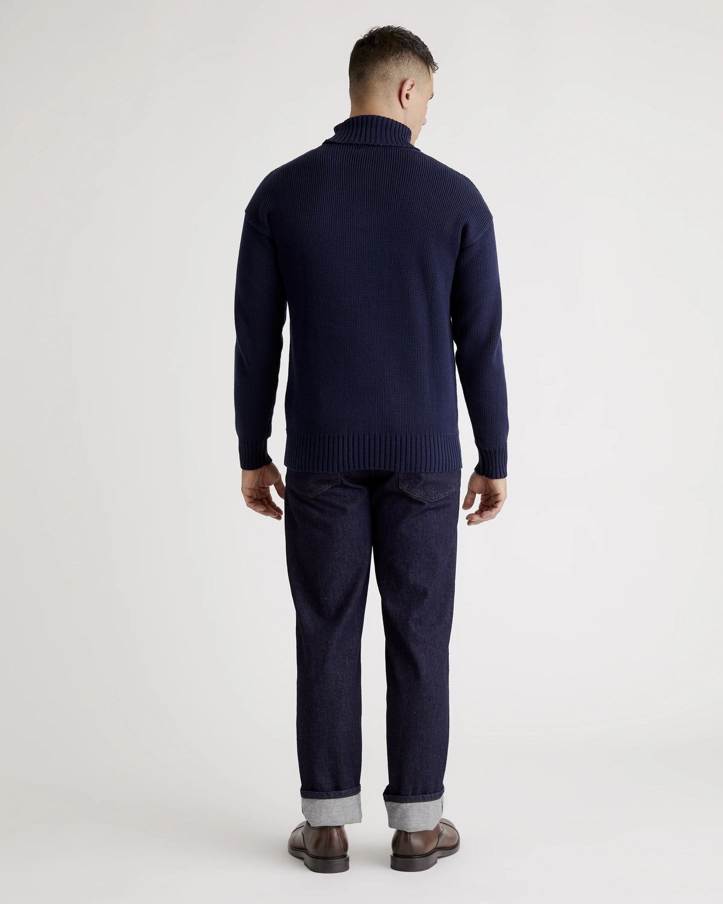 100% Organic Cotton Turtleneck Sweater - S / Charcoal