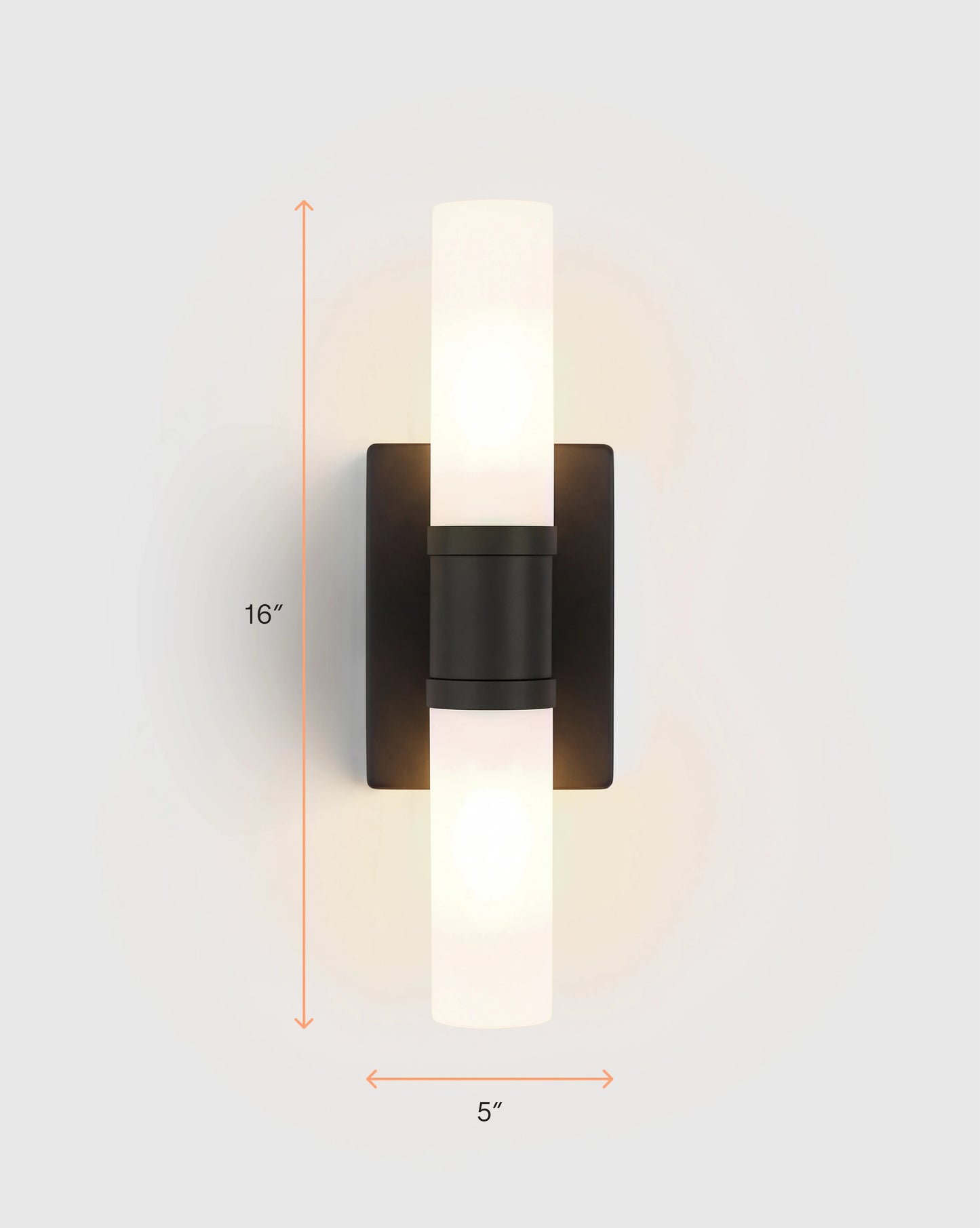 Cuff Glass Vanity Sconce - 16" / Brass