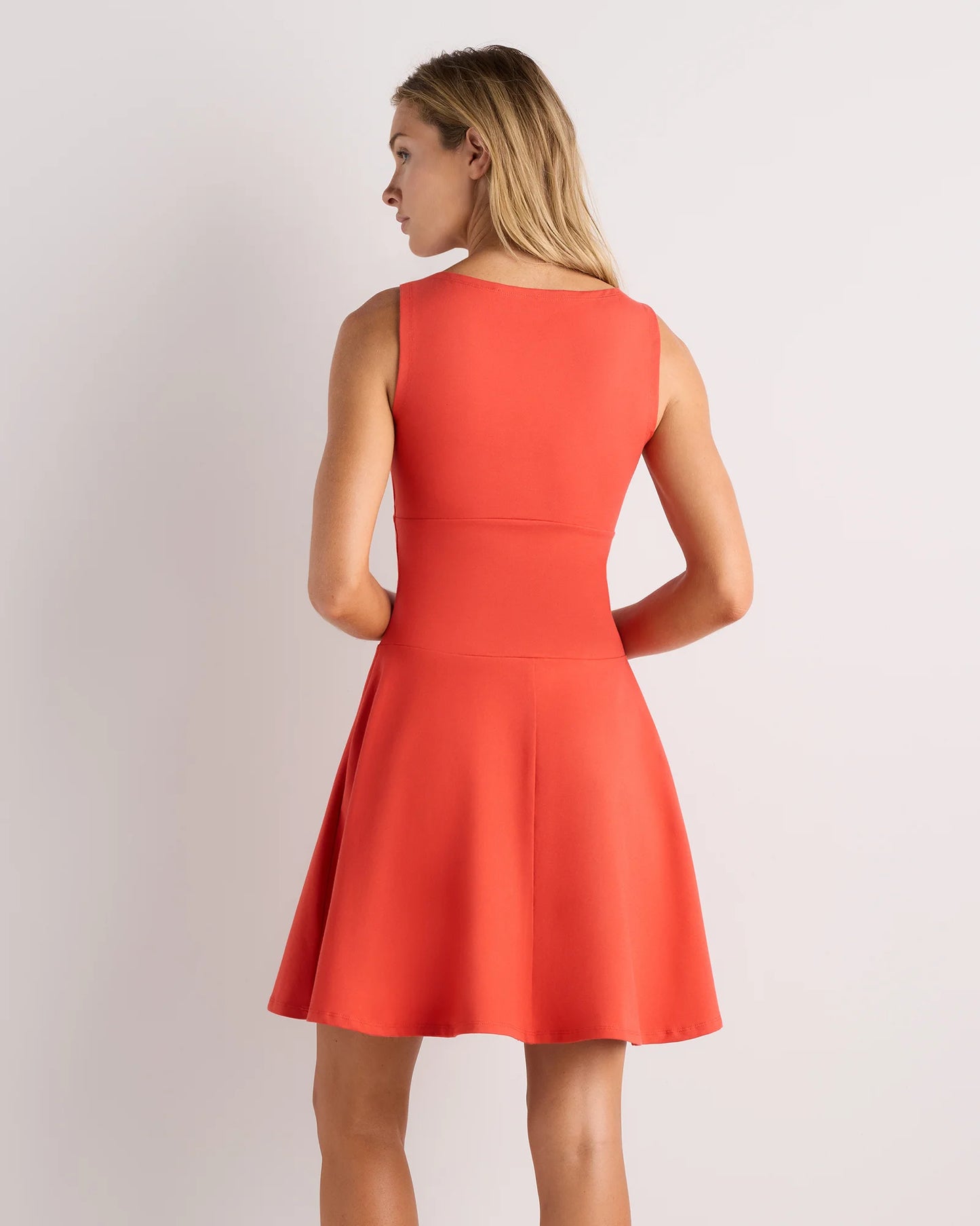 Organic Stretch Jersey Drop Waist Mini Dress - XS / Espresso