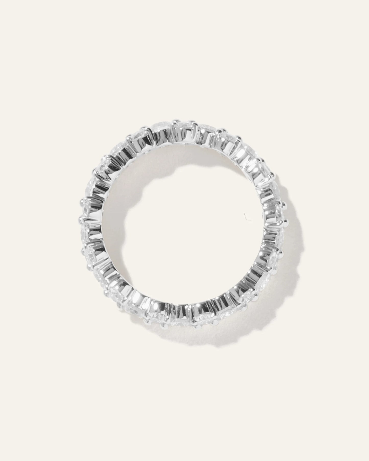 14K Gold Lab Grown Diamond Cluster Eternity Band - 5 / Yellow Gold