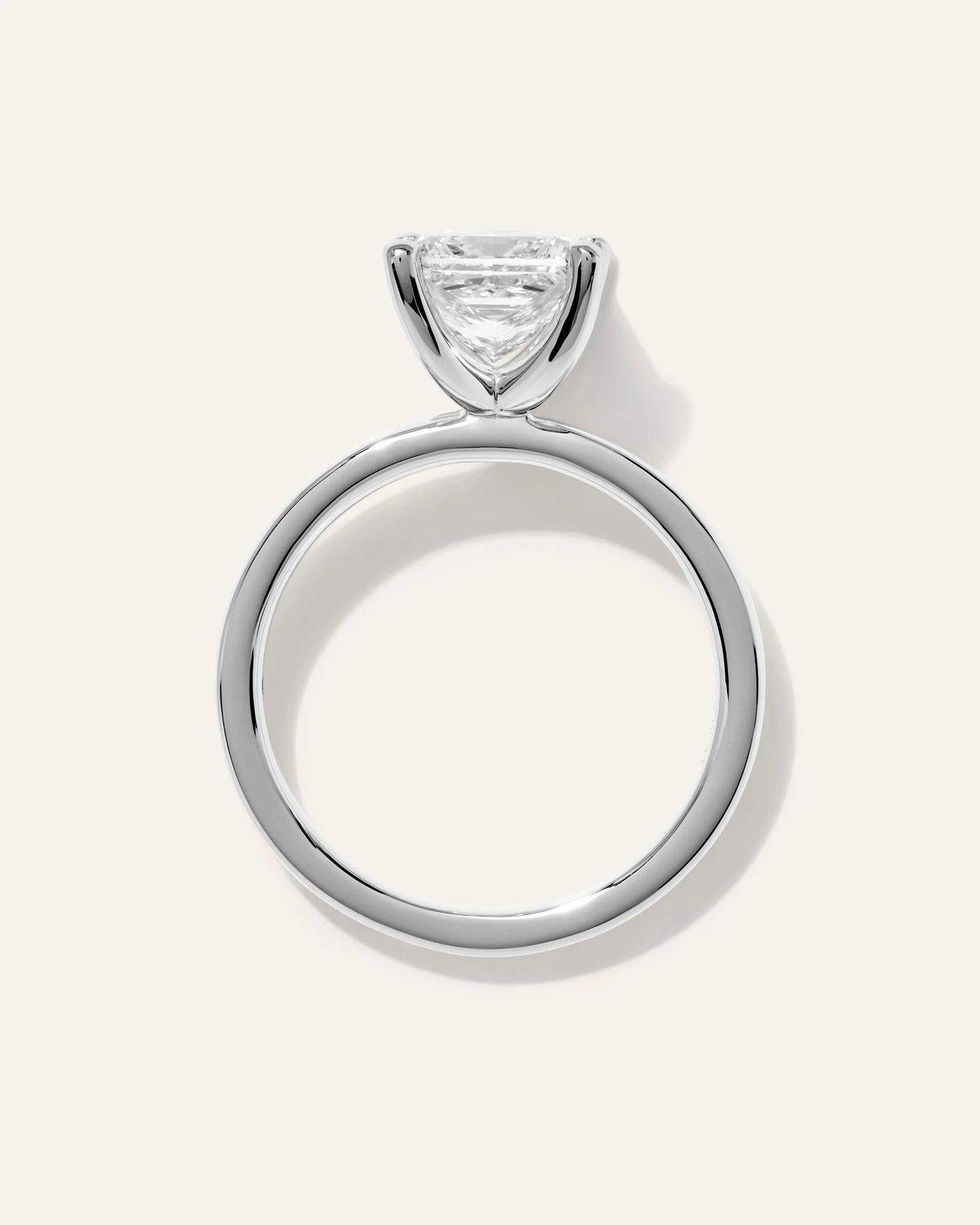 Lab Grown Diamond Princess Comfort Fit Engagement Ring - 2ct - 4 / Yellow Gold