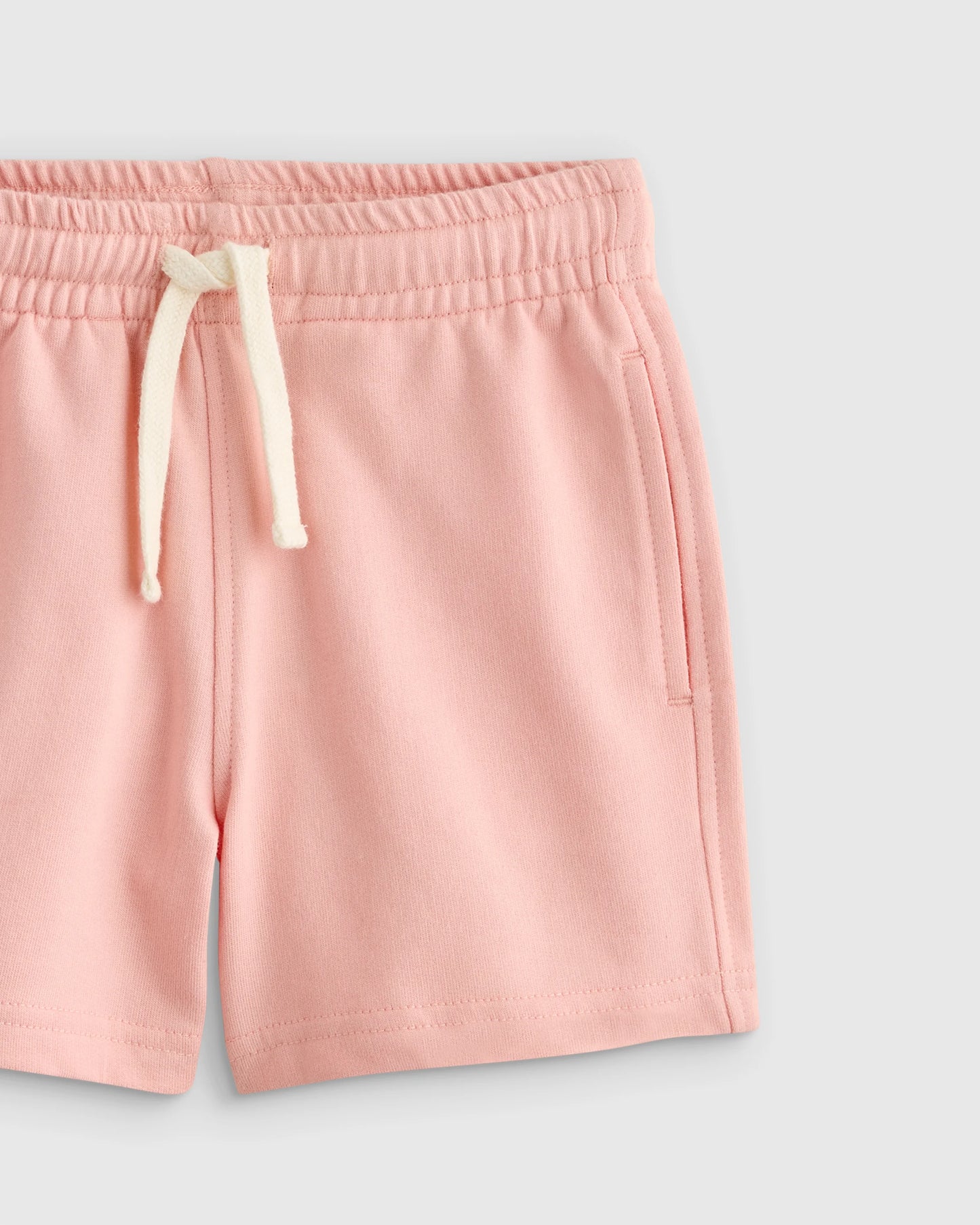 100% Organic Cotton French Terry Short - 2T / Coral Pink