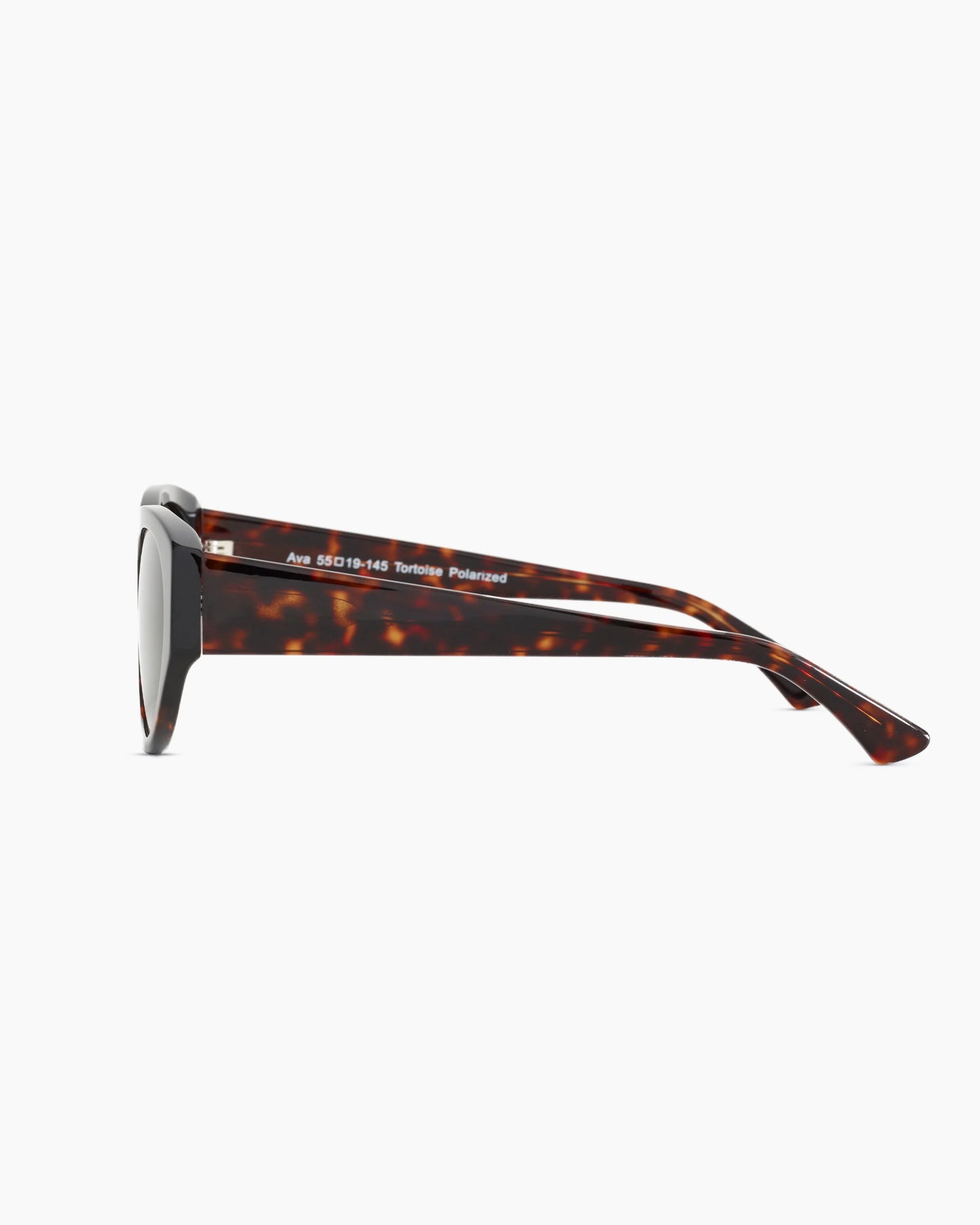 Ava Polarized Acetate Sunglasses - One Size / Tortoise with Grey lens