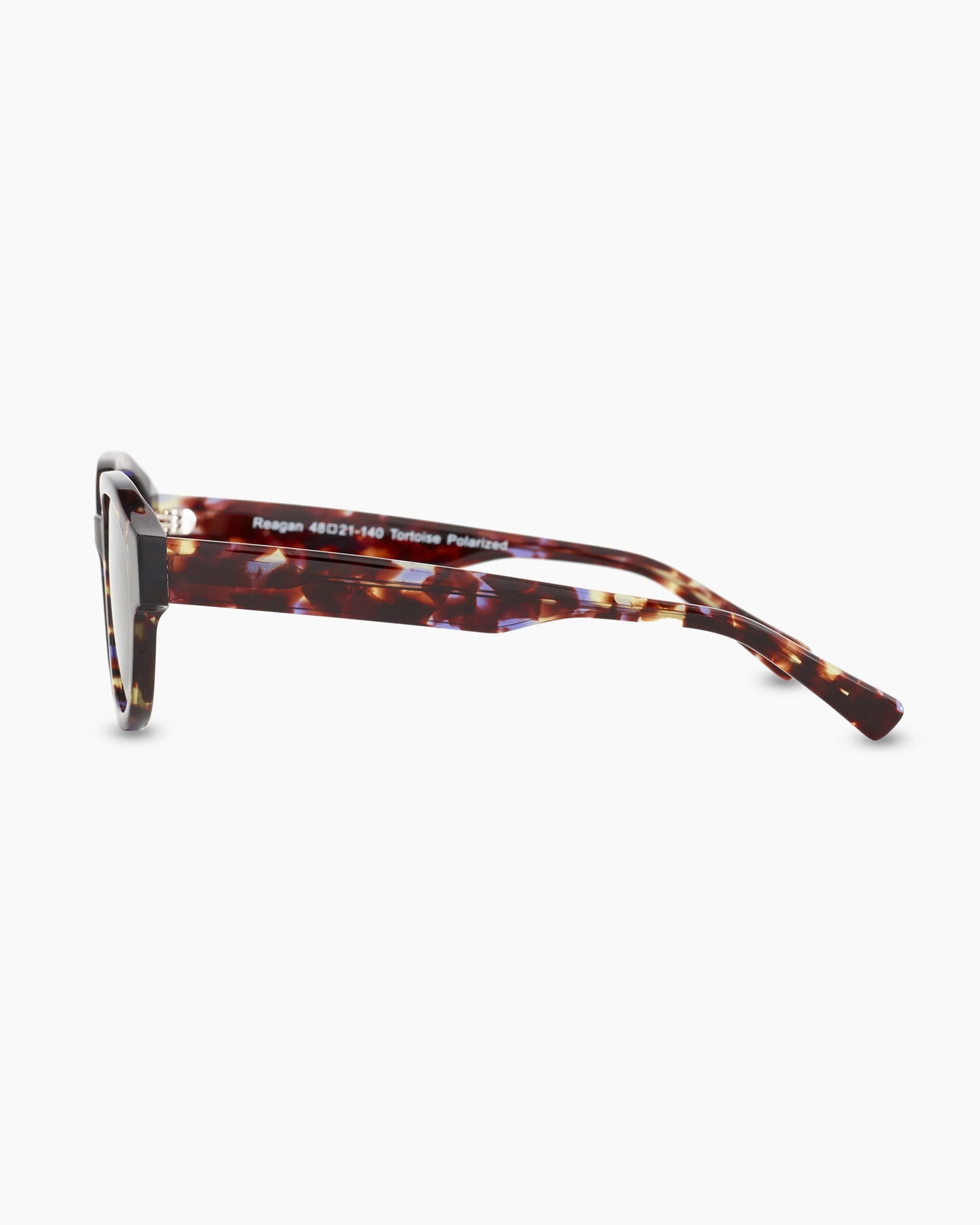 Reagan Polarized Acetate Sunglasses - One Size / Amethyst Tortoise with Grey lens
