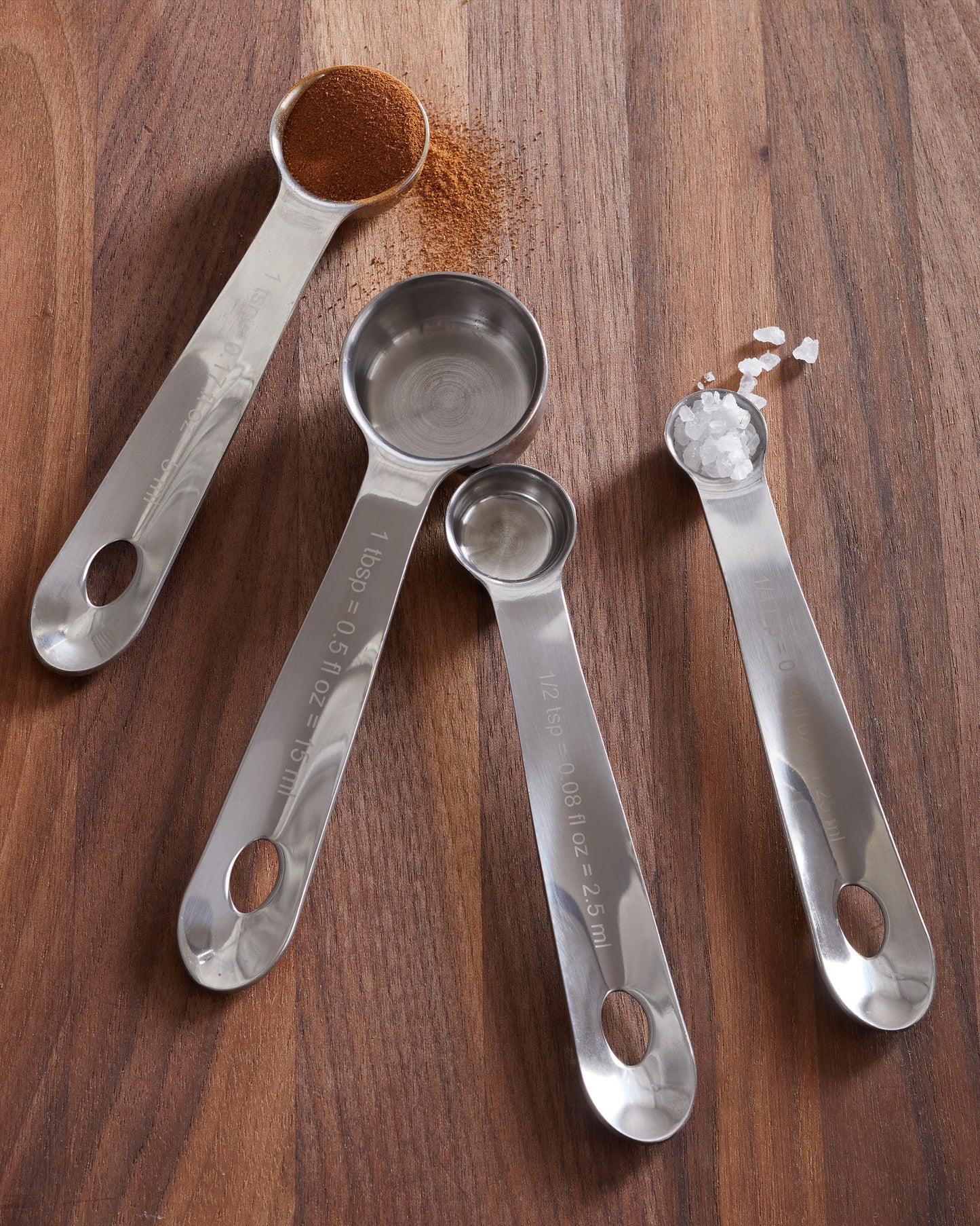 Stainless Steel Measuring Cups & Spoons Set - One Size / No Color