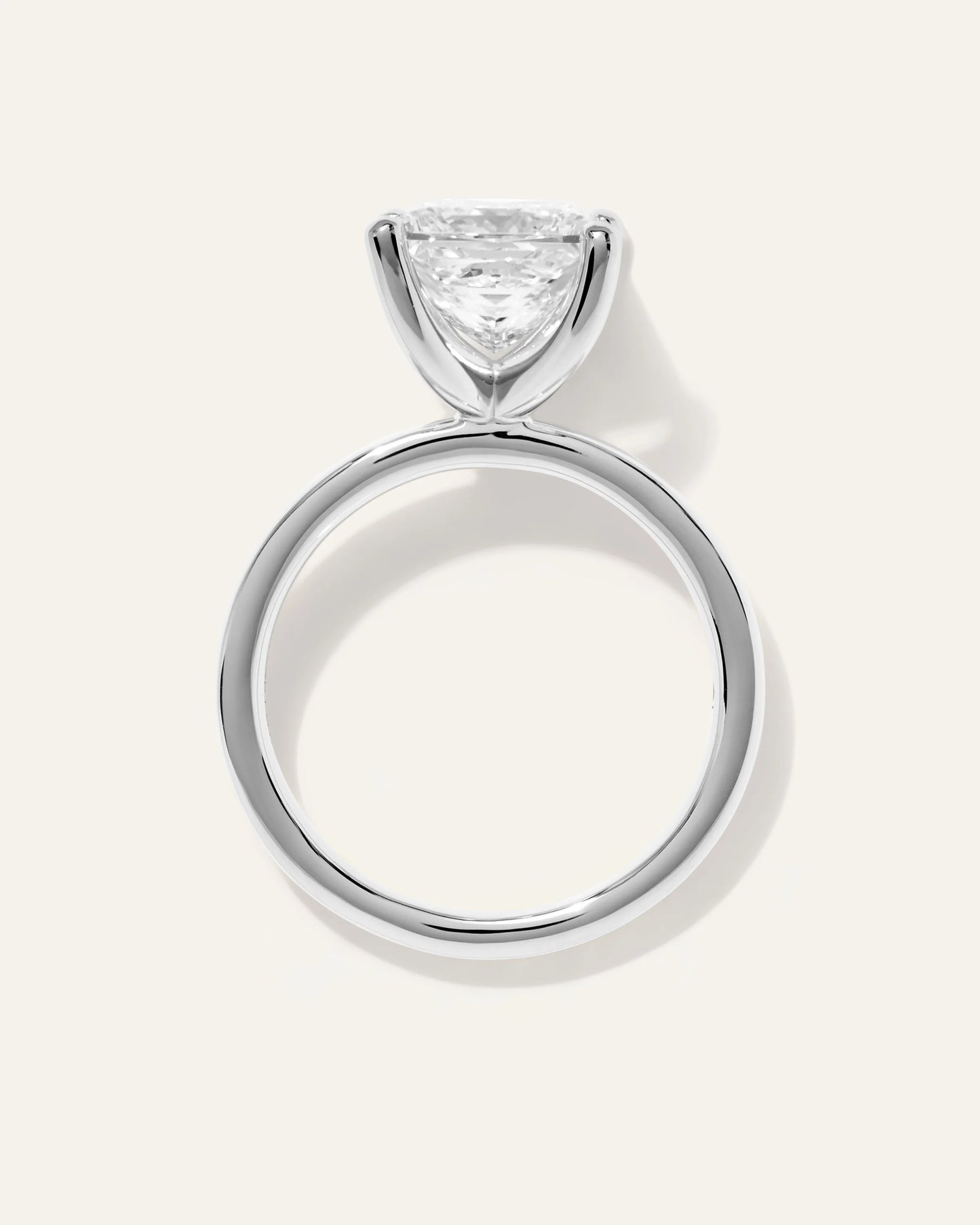Lab Grown Diamond Princess Comfort Fit Engagement Ring - 3ct - 4 / Yellow Gold