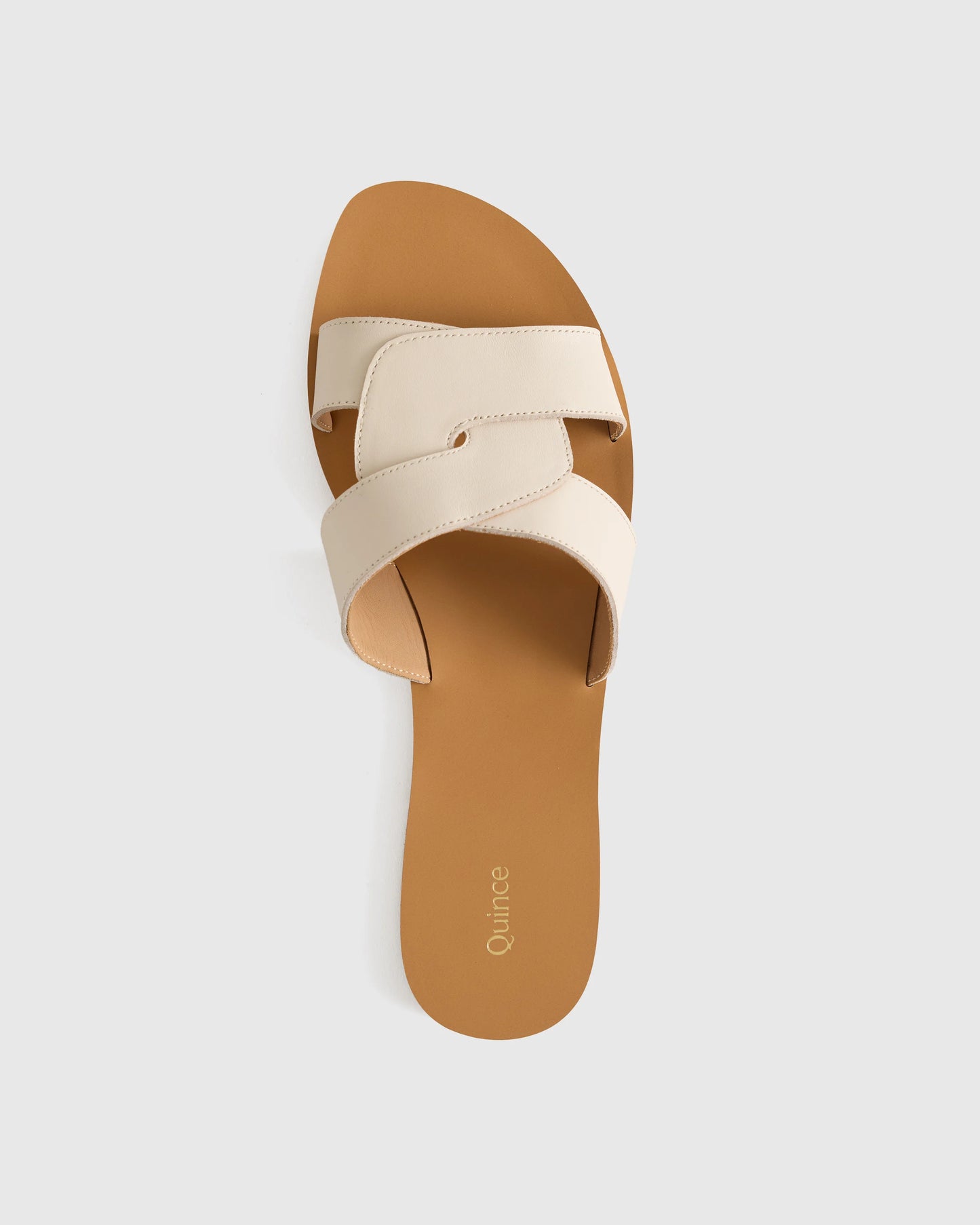 Italian Leather Cutout Slide Sandal - 5 / Shell Pink