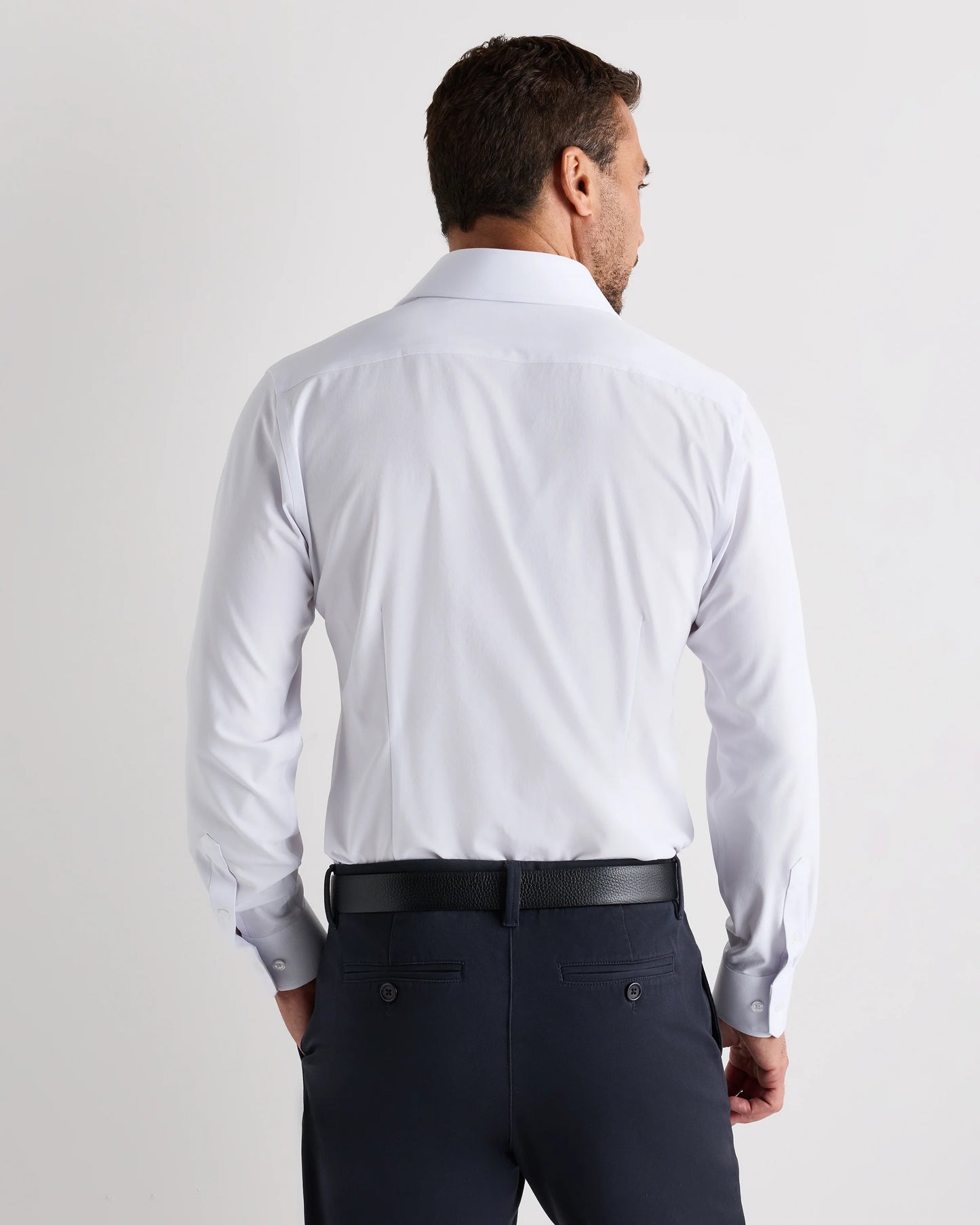 Performance Stretch Wrinkle-Free Slim Dress Shirt - S / White