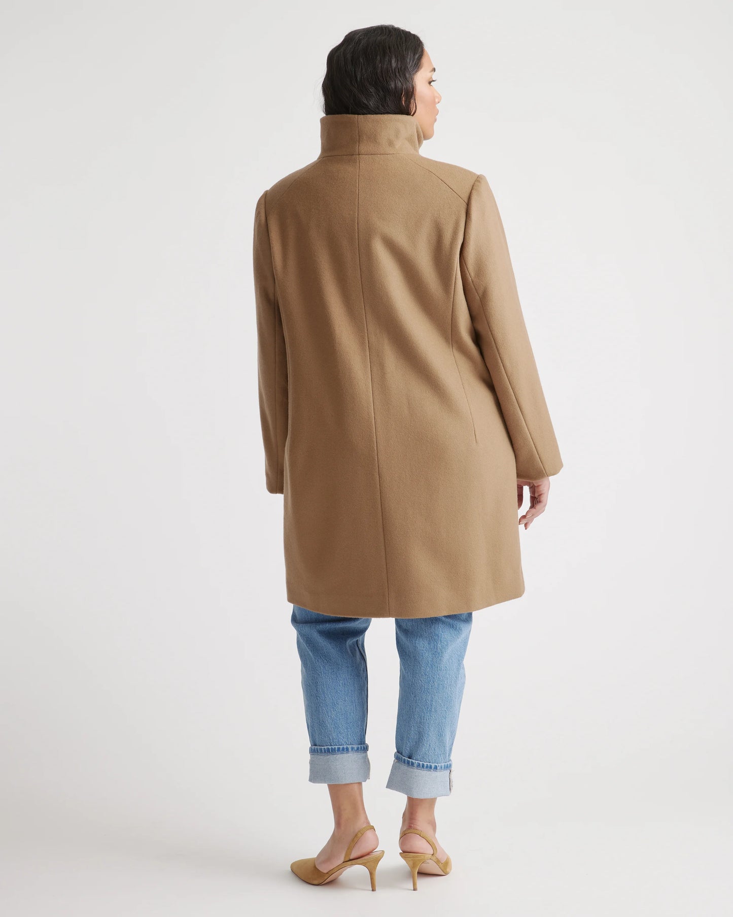 Italian Wool Cocoon Coat - XS / Black