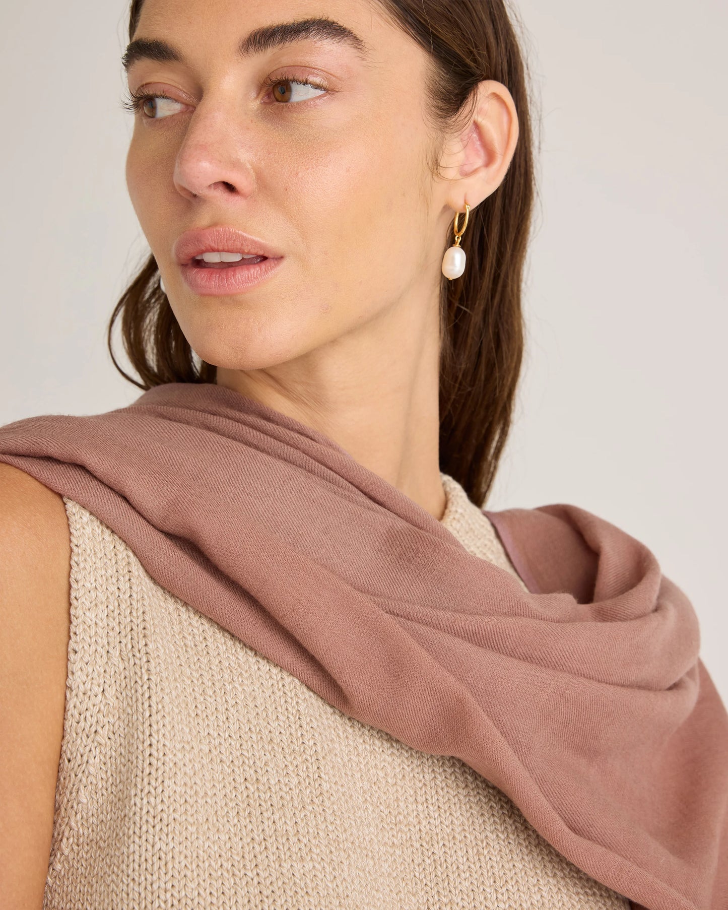 100% Pashmina Wool Scarf - One Size / Black
