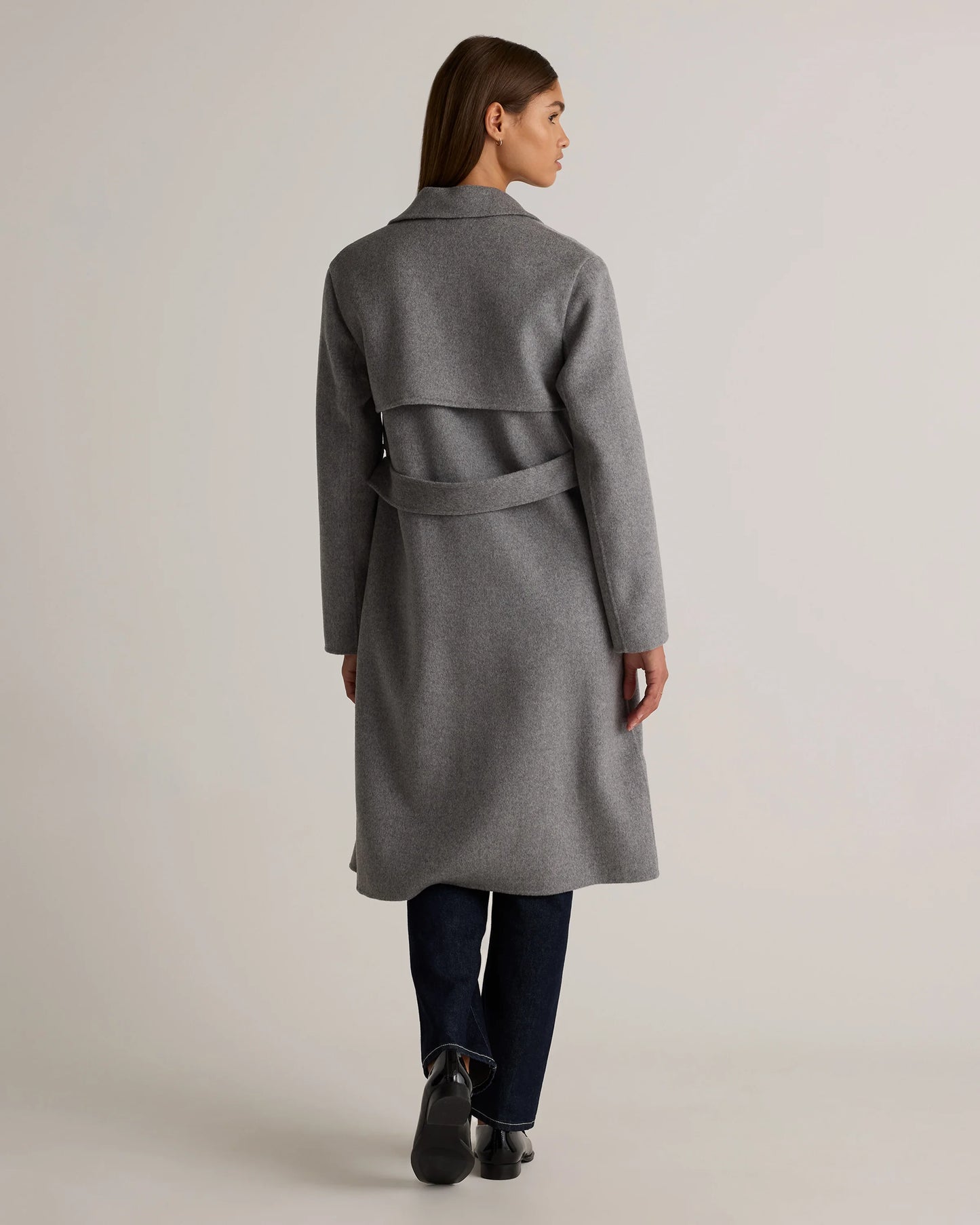 Double-Faced Merino Wool Trench Coat - XS / Caramel