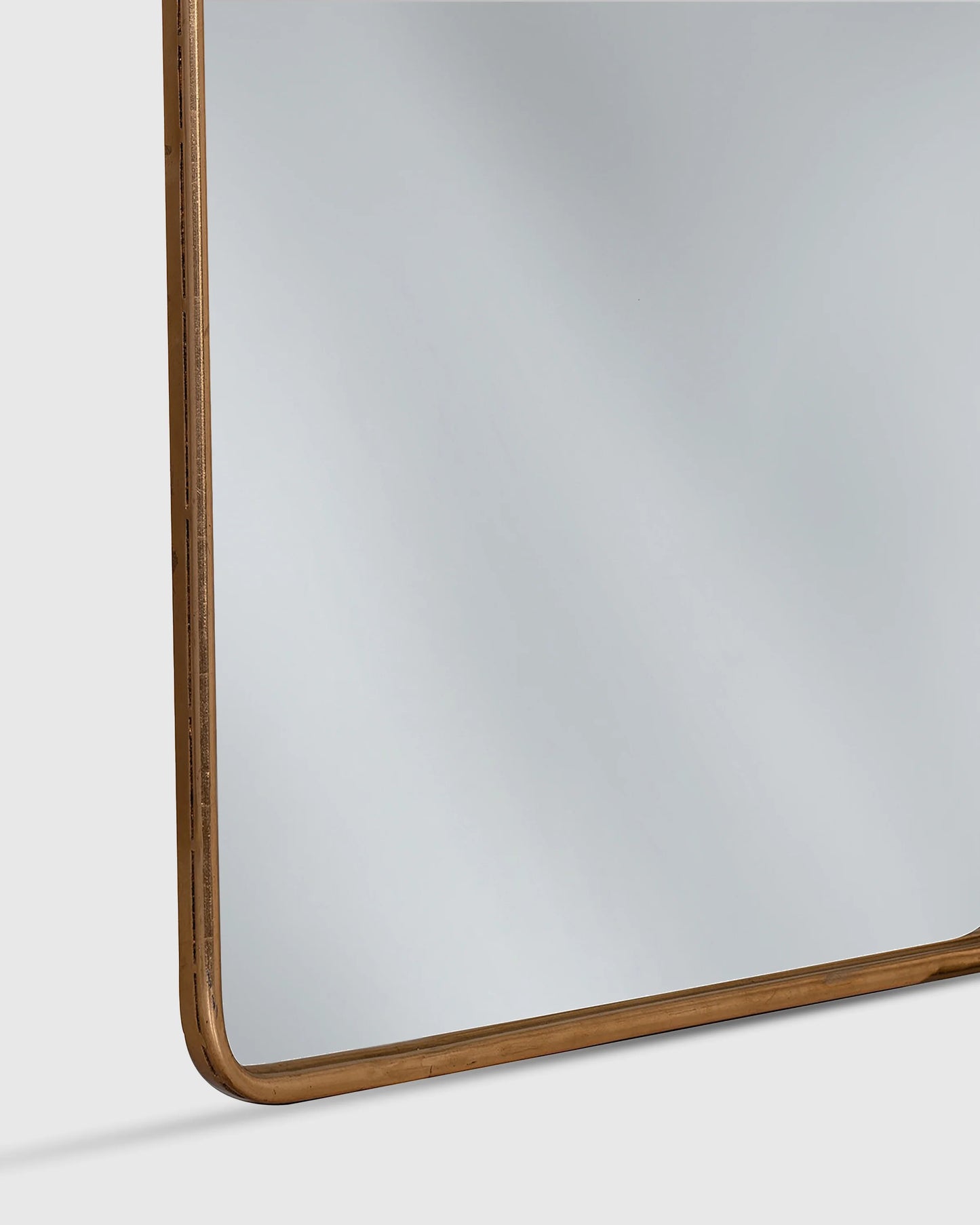 Arched Metal Framed Wall Mirror - One Size / Silver Metal Frame
